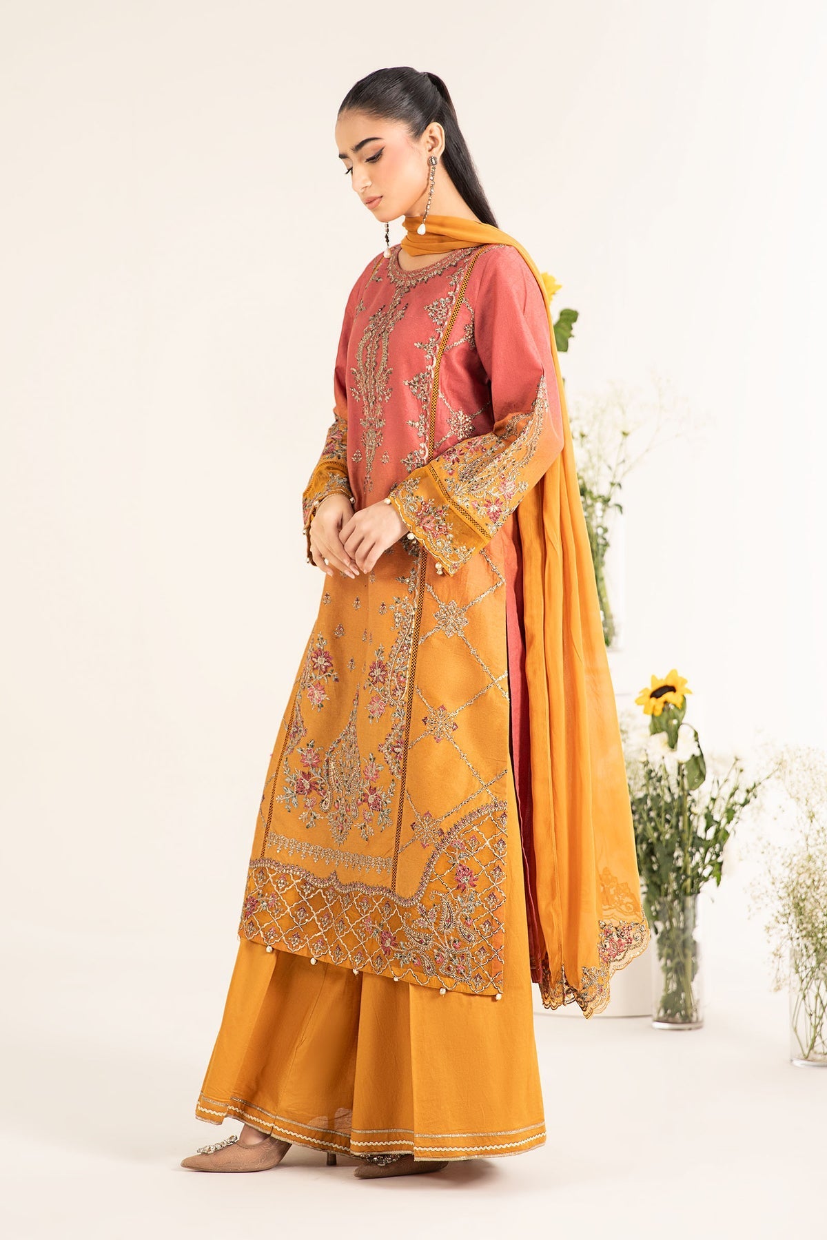 Maria B | Casual Pret 25 | DW-EF25-71 -  Maria B Ladies Clothes - Original Designer Dress - House of Maryam