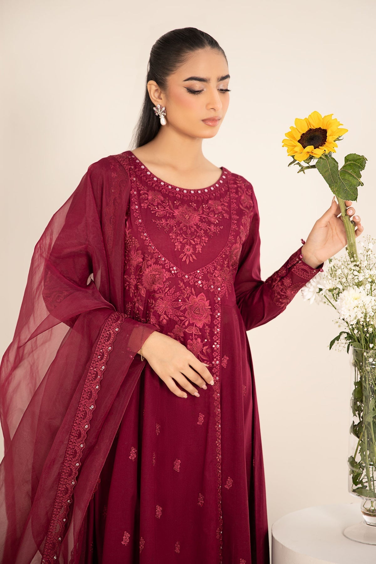 Maria B | Casual Pret 25 | DW-EF25-83 -  Maria B Ladies Clothes - Original Designer Dress - House of Maryam