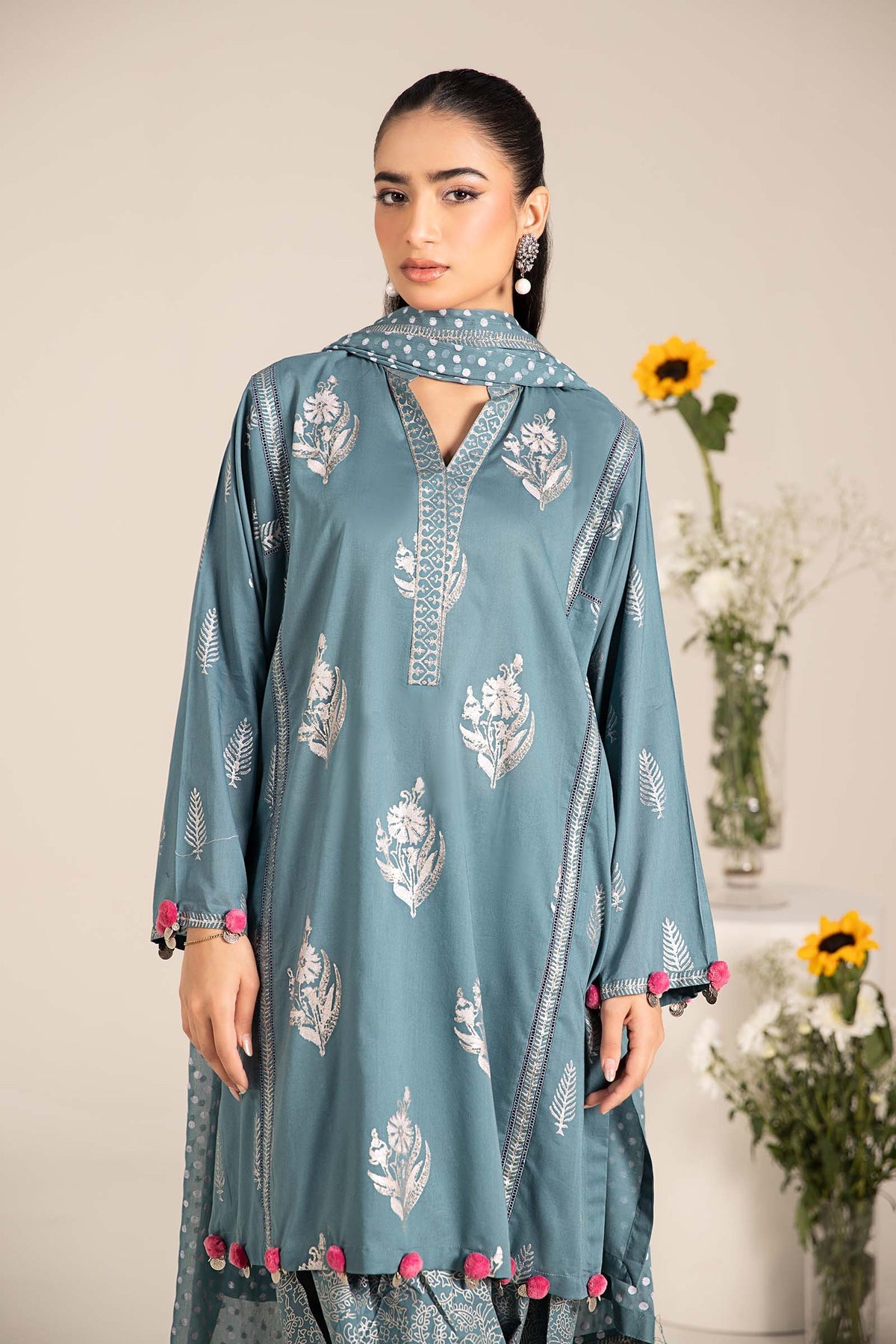 Maria B | Casual Pret 25 | DW-EF25-96 -  Maria B Ladies Clothes - Original Designer Dress - House of Maryam