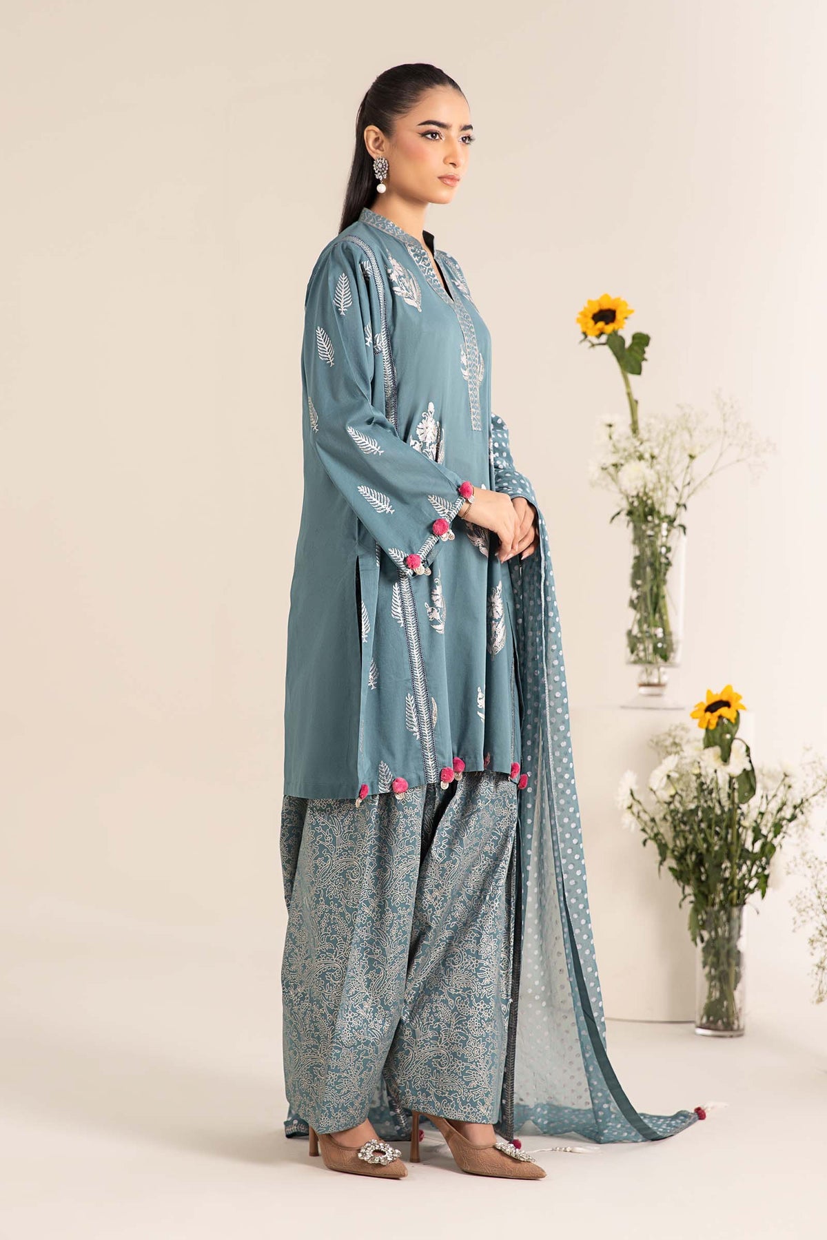 Maria B | Casual Pret 25 | DW-EF25-96 -  Maria B Ladies Clothes - Original Designer Dress - House of Maryam