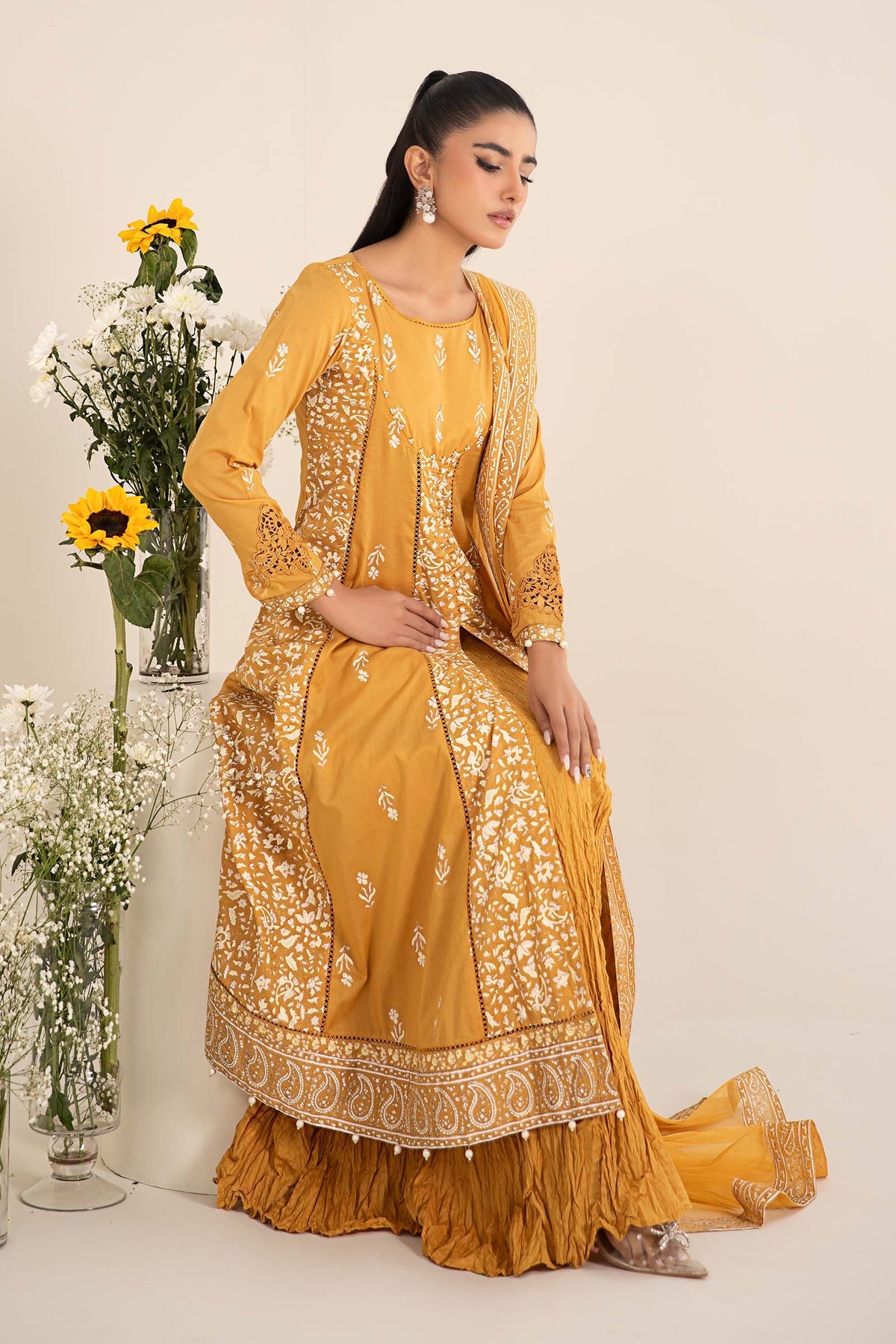 Maria B | Casual Pret 25 | DW-EF25-97 -  Maria B Ladies Clothes - Original Designer Dress - House of Maryam