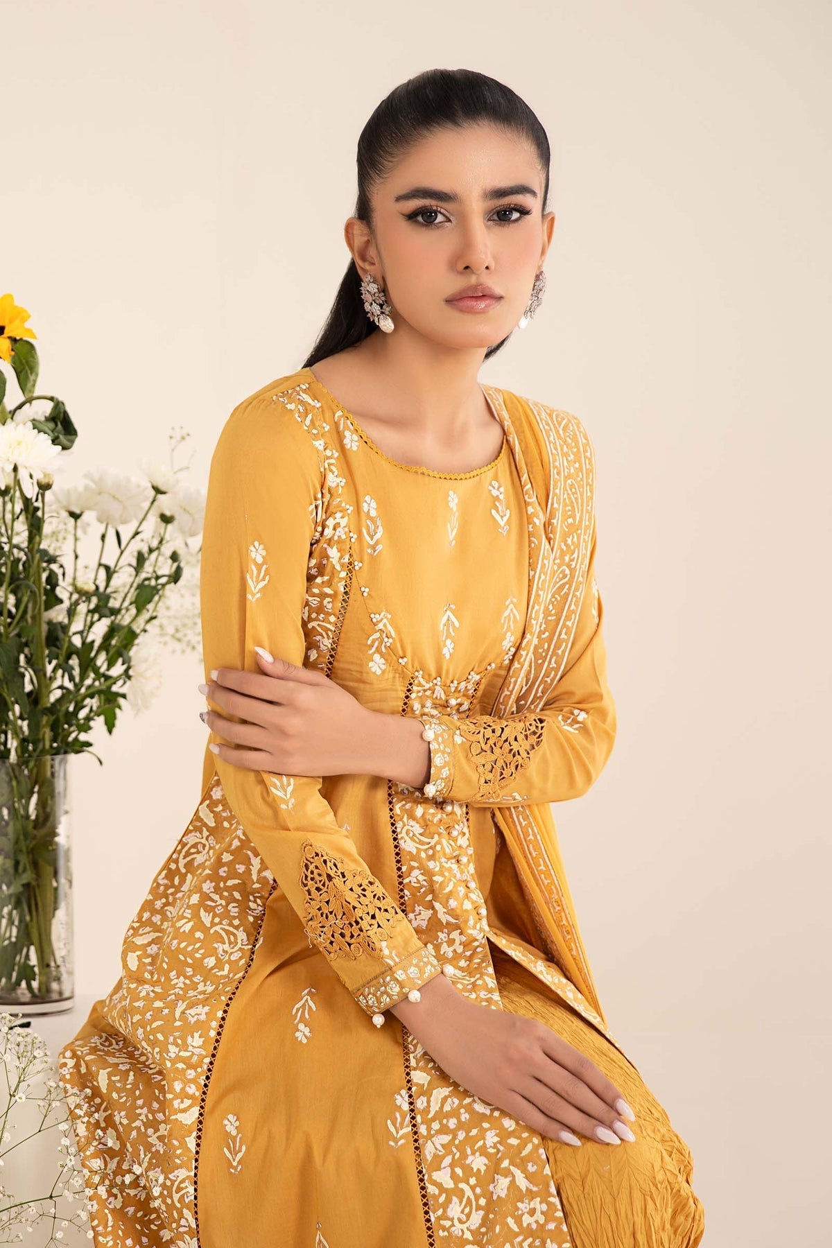 Maria B | Casual Pret 25 | DW-EF25-97 -  Maria B Ladies Clothes - Original Designer Dress - House of Maryam