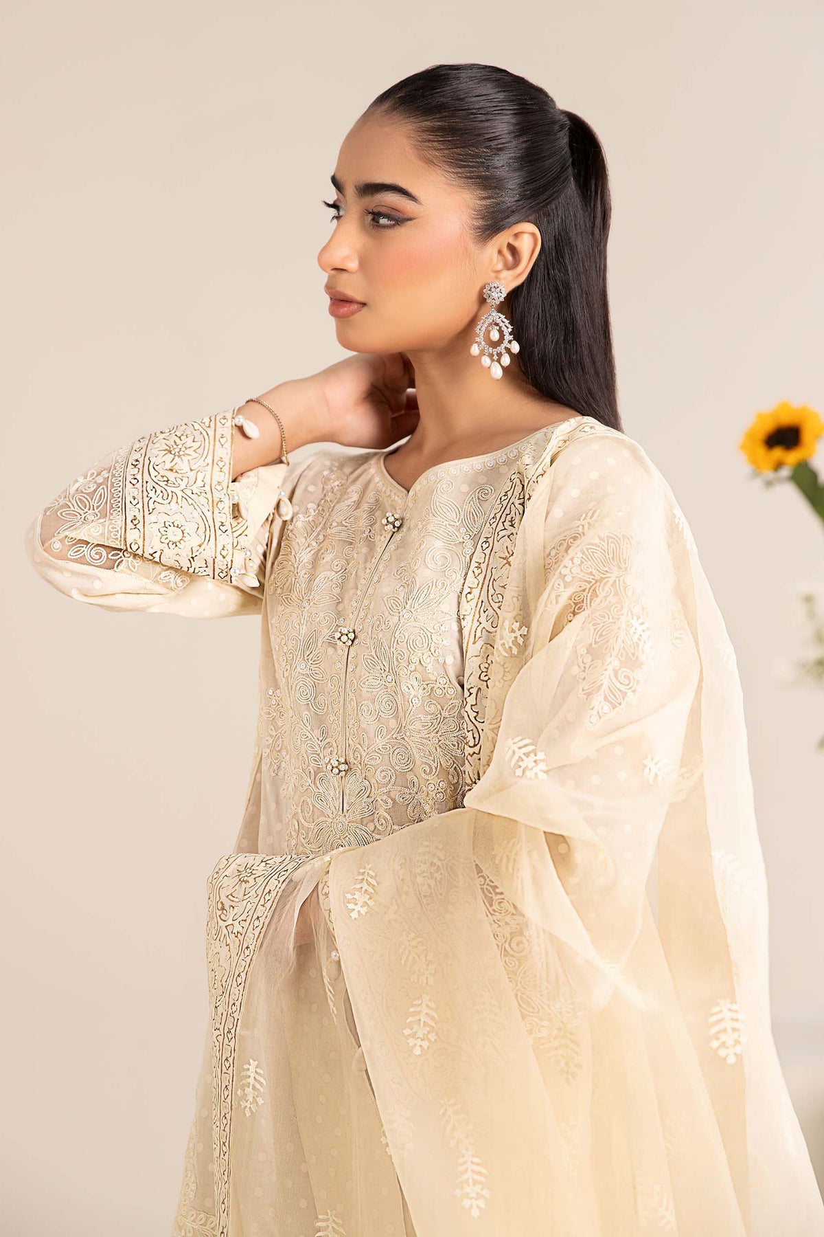 Maria B | Casual Pret 25 | DW-EF25-99 -  Maria B Ladies Clothes - Original Designer Dress - House of Maryam