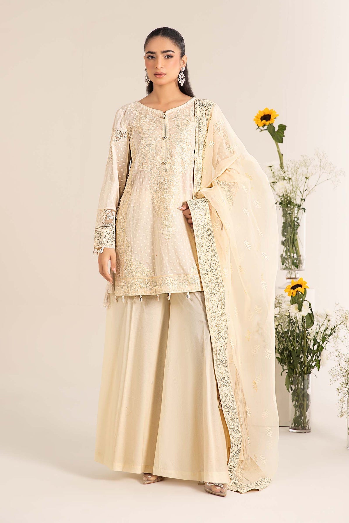 Maria B | Casual Pret 25 | DW-EF25-99 -  Maria B Ladies Clothes - Original Designer Dress - House of Maryam
