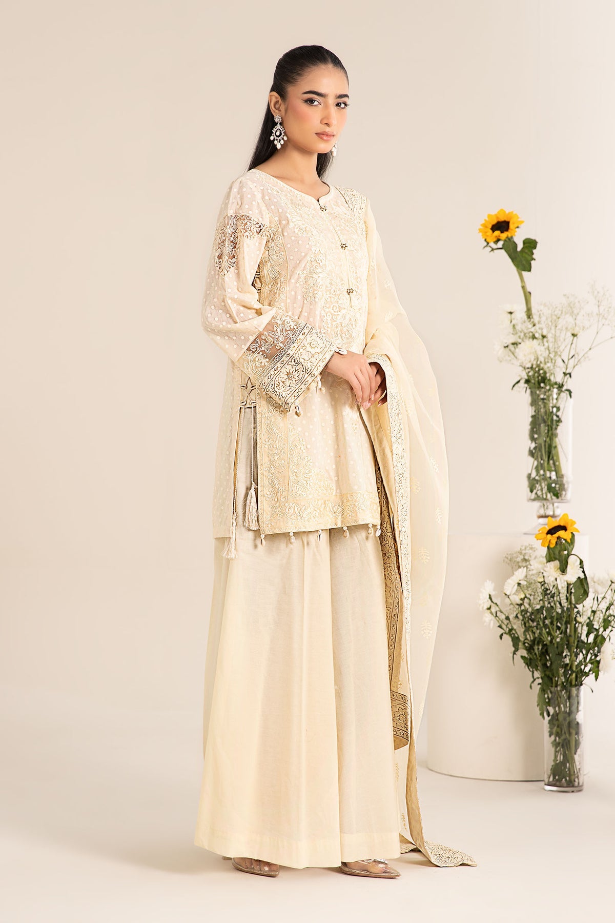Maria B | Casual Pret 25 | DW-EF25-99 -  Maria B Ladies Clothes - Original Designer Dress - House of Maryam