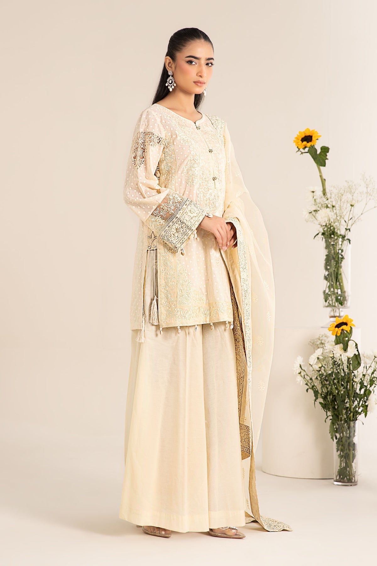 Maria B | Casual Pret 25 | DW-EF25-99 -  Maria B Ladies Clothes - Original Designer Dress - House of Maryam