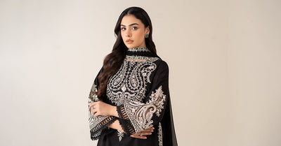 Maria B | Luxury Winter Pret 25 | DW-MN25-12-Black