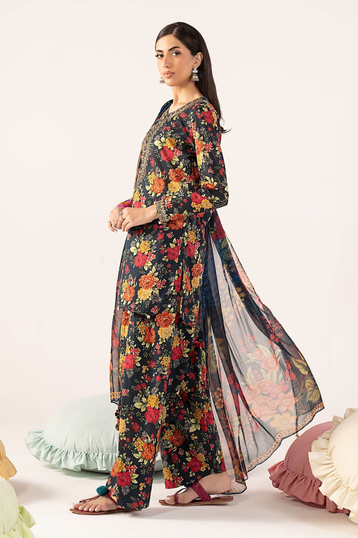 Maria B | Luxury Pret Pre Fall | DW-PF25-63R1-Teal, image 4