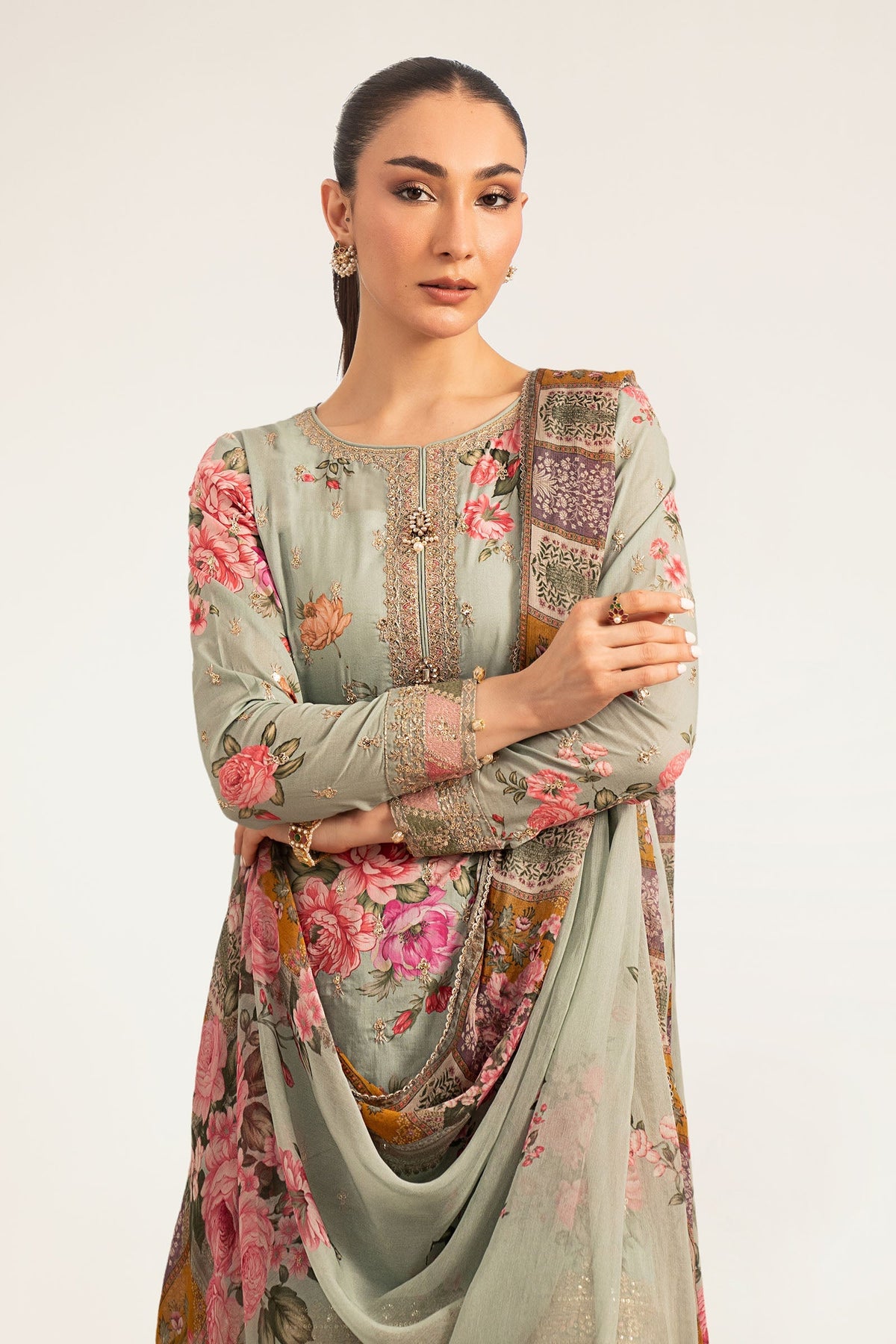 Maria B | Luxury Pret Pre Fall | DW-PF26-10-Green, image 3