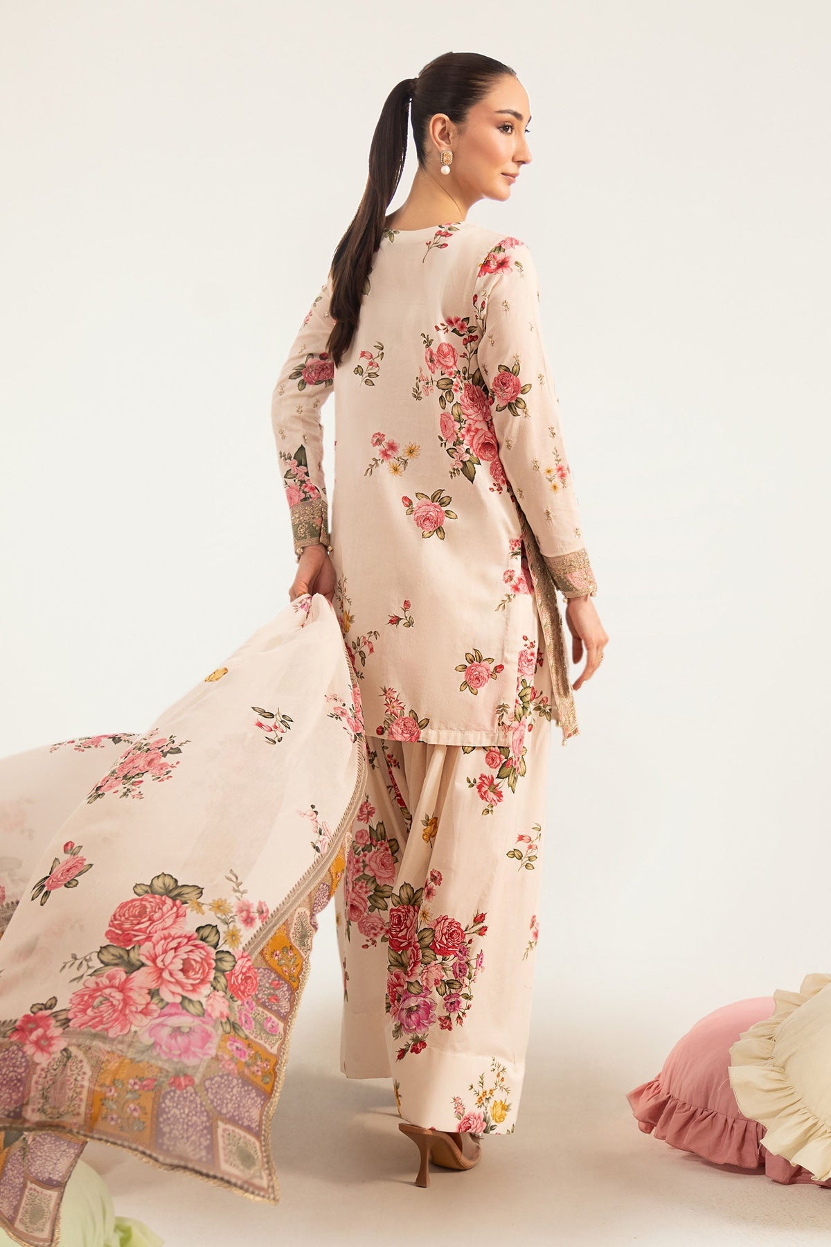 Maria B | Luxury Pret Pre Fall | DW-PF26-10-Off White, image 2