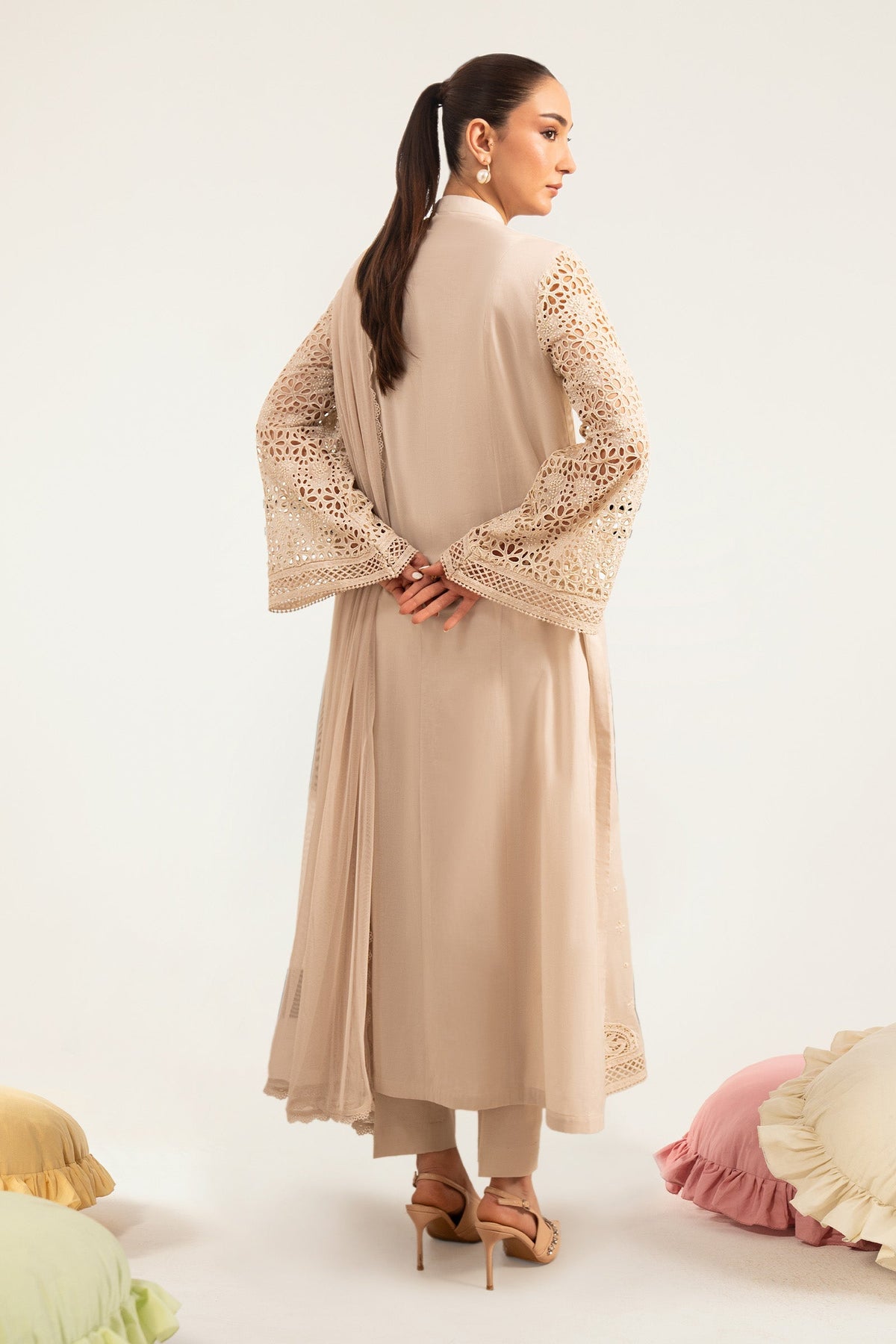 Maria B | Luxury Pret Pre Fall | DW-PF26-18-BEIGE, image 2