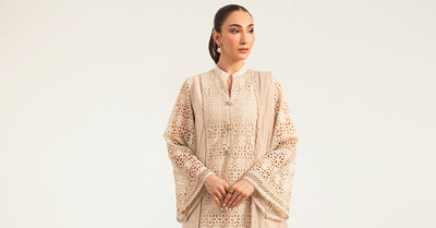 Maria B | Luxury Pret Pre Fall | DW-PF26-18-BEIGE