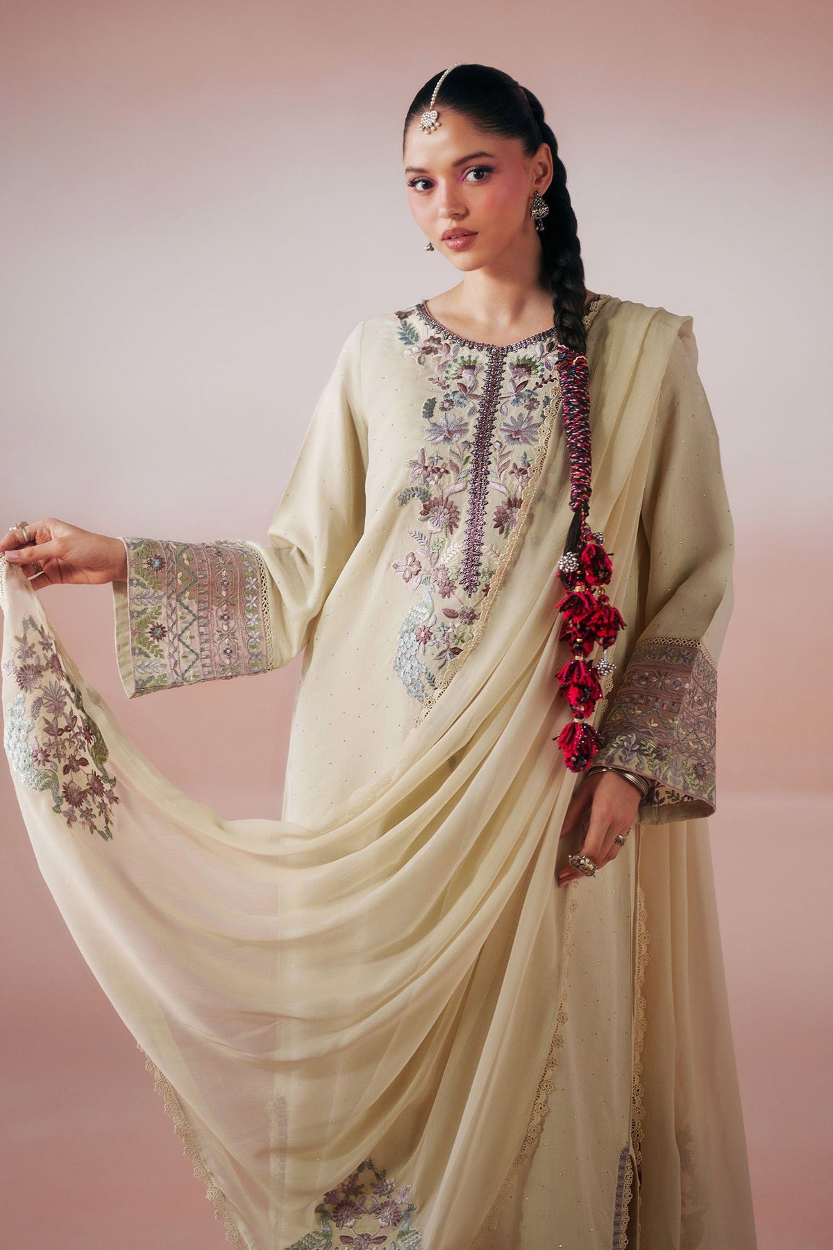 Maria B | Luxury Pret Pre Fall | DW-PF26-19-BEIGE, image 4