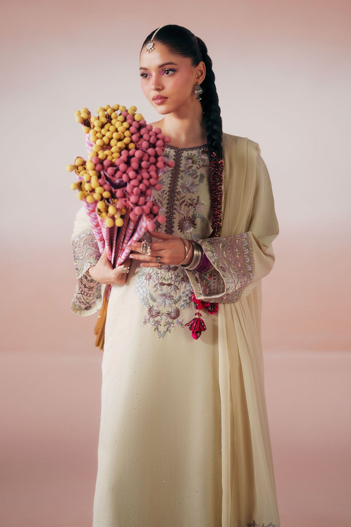 Maria B | Luxury Pret Pre Fall | DW-PF26-19-BEIGE, image 3