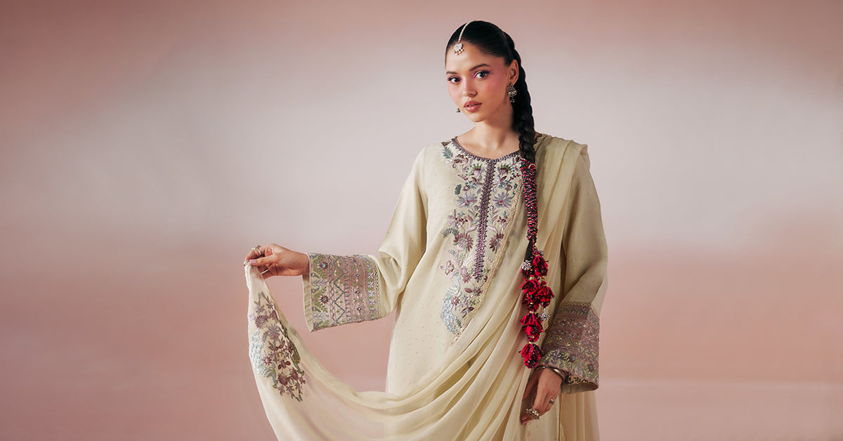 Maria B | Luxury Pret Pre Fall | DW-PF26-19-BEIGE, image 5