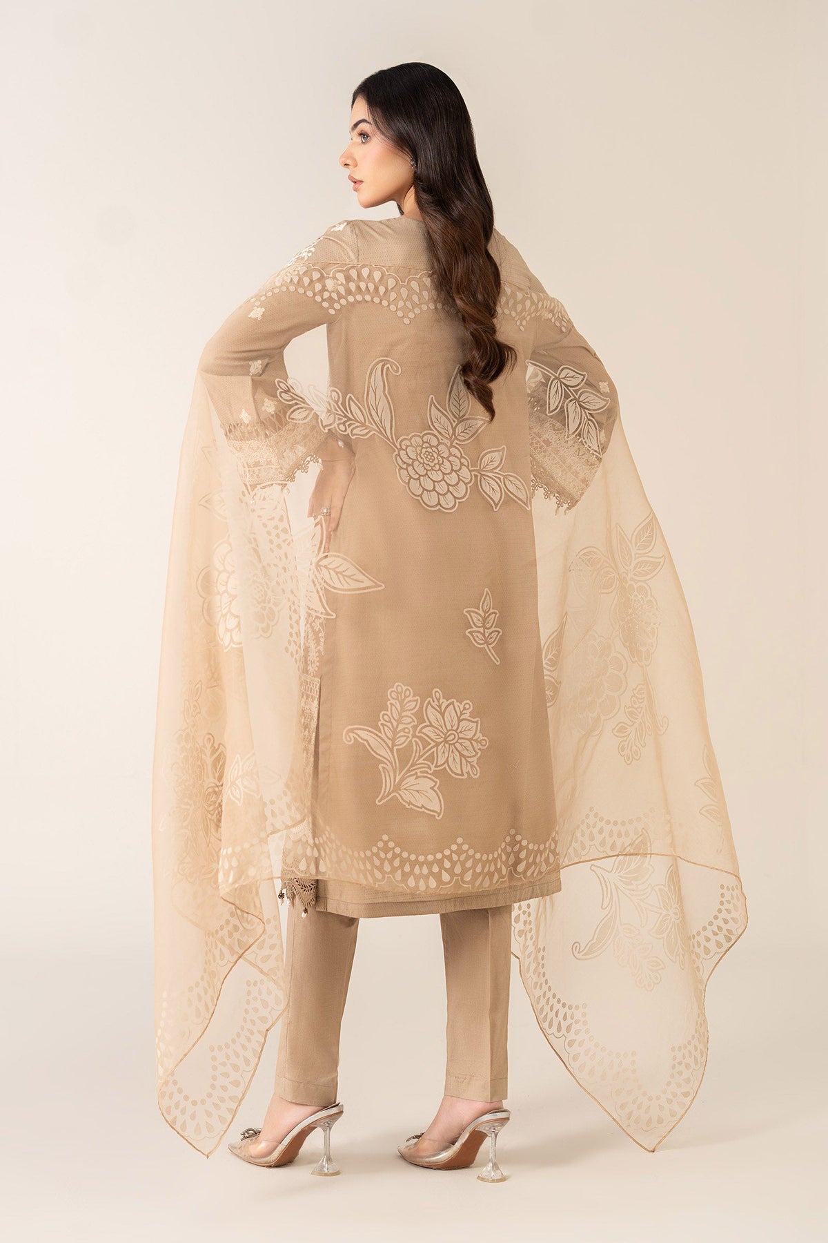 Maria B | Luxury Winter Pret 25 | DW-EA23-26R1-Coffee, image 2