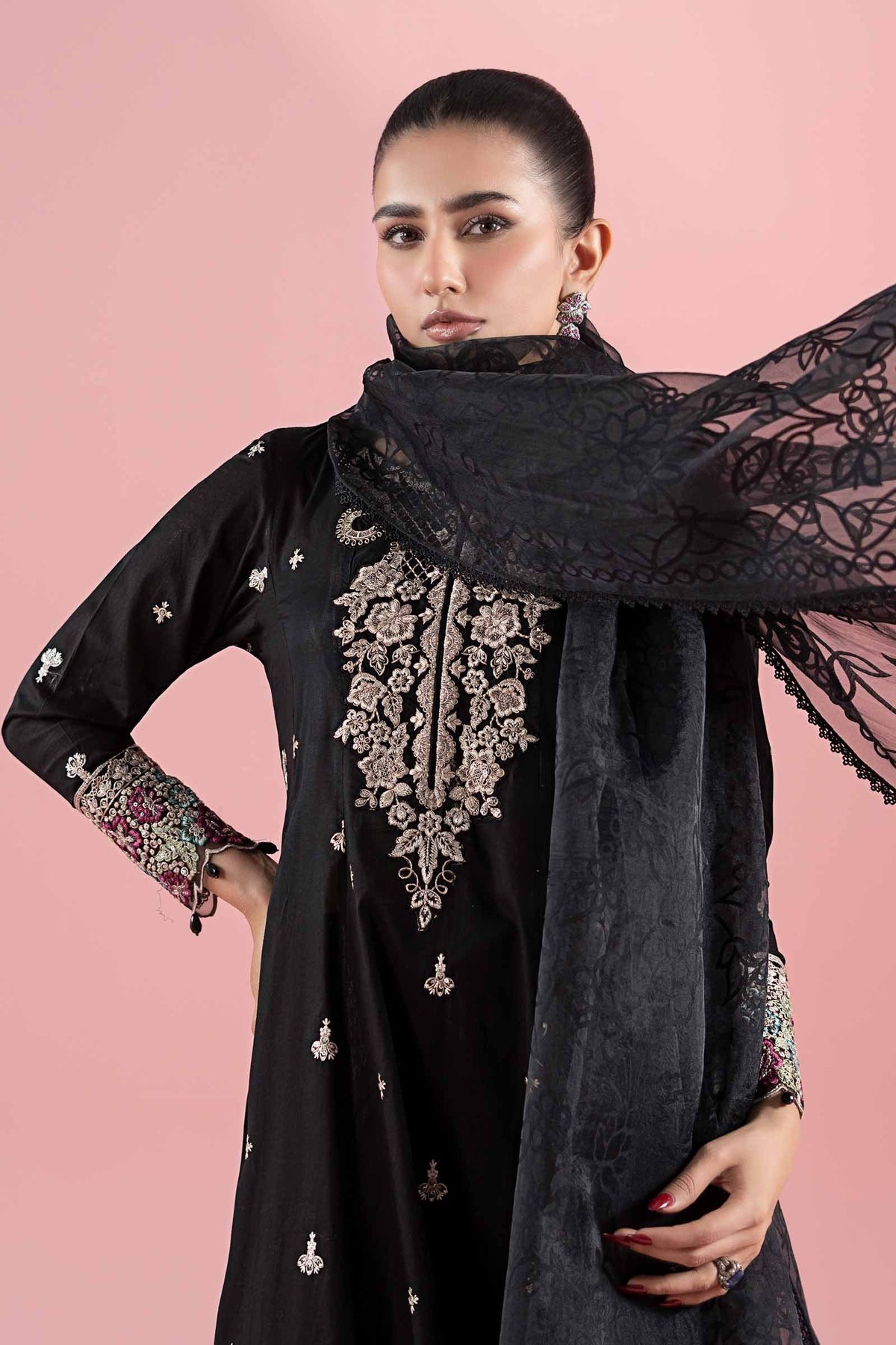 Maria B | Luxury Pret 25 |  DW-EA25-08 -  Maria B Ladies Clothes - Original Designer Dress - House of Maryam