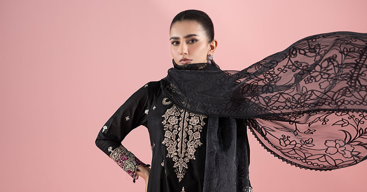 Maria B | Luxury Pret 25 |  DW-EA25-08 -  Maria B Ladies Clothes - Original Designer Dress - House of Maryam