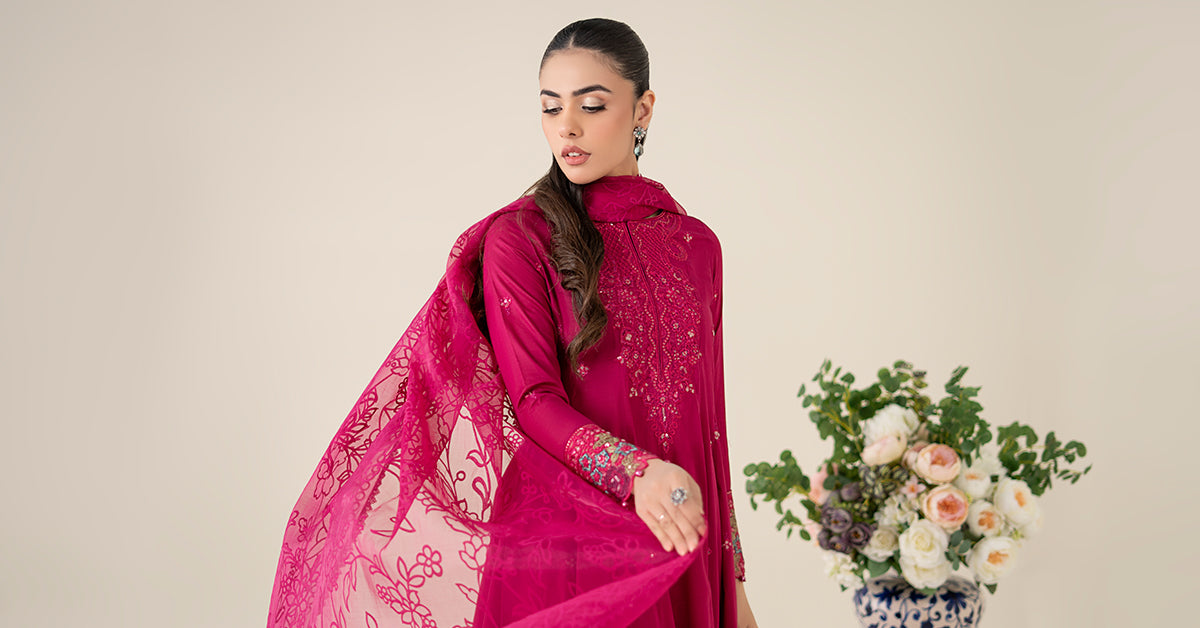 Maria B | Luxury Pret 25 | DW-EA25-08 -  Maria B Ladies Clothes - Original Designer Dress - House of Maryam
