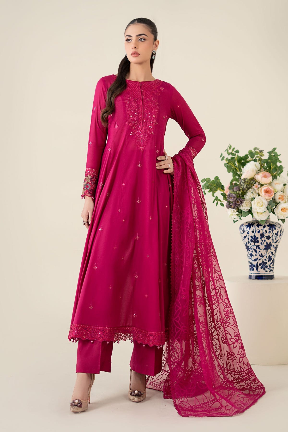 Maria B | Luxury Pret 25 | DW-EA25-08 -  Maria B Ladies Clothes - Original Designer Dress - House of Maryam