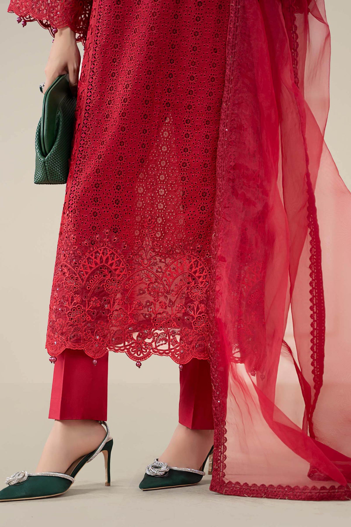 Maria B | Luxury Winter Pret 25 | DW-EF25-08-Red, image 8
