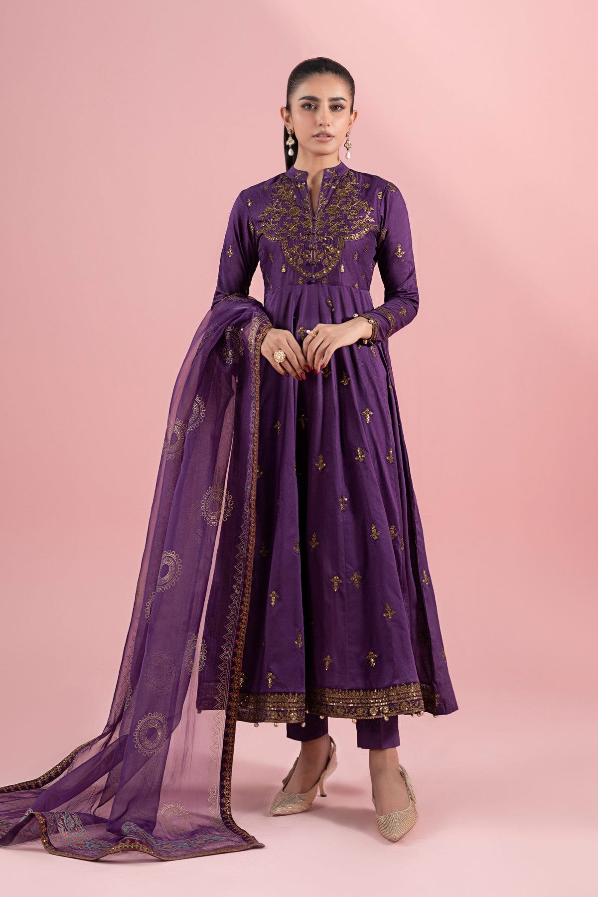 Maria B | Luxury Pret 25 |  DW-EA25-12 -  Maria B Ladies Clothes - Original Designer Dress - House of Maryam