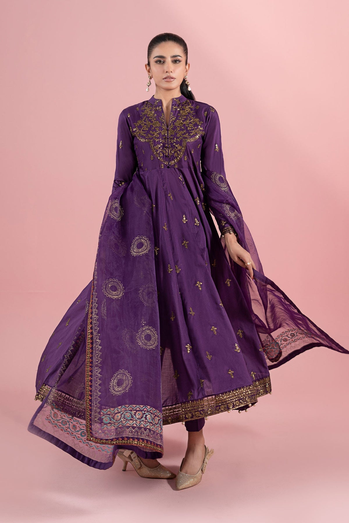 Maria B | Luxury Pret 25 |  DW-EA25-12 -  Maria B Ladies Clothes - Original Designer Dress - House of Maryam