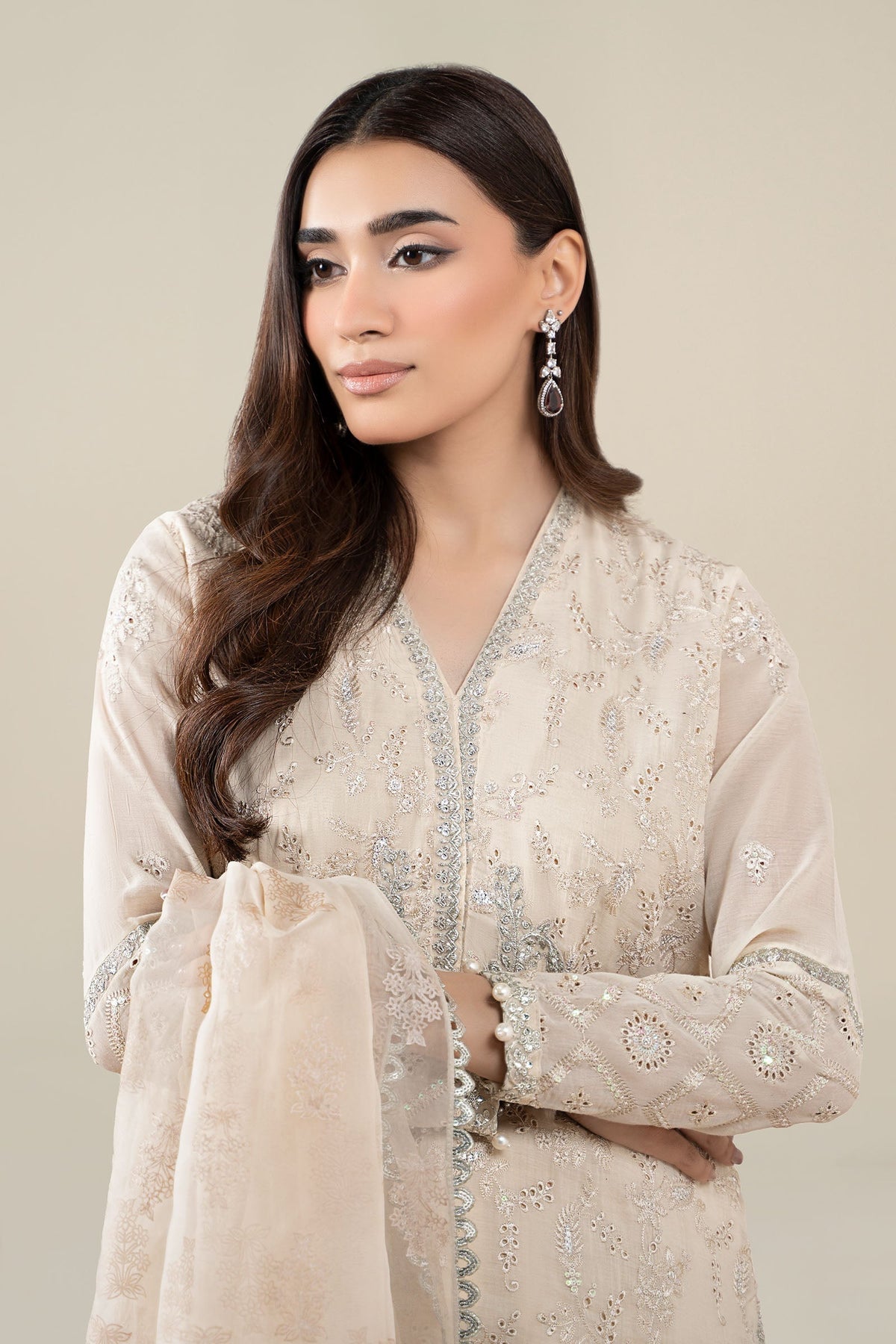 Maria B | Pre Fall 25 | Paper Cotton Suit 17 -  Maria B Ladies Clothes - Original Designer Dress - House of Maryam
