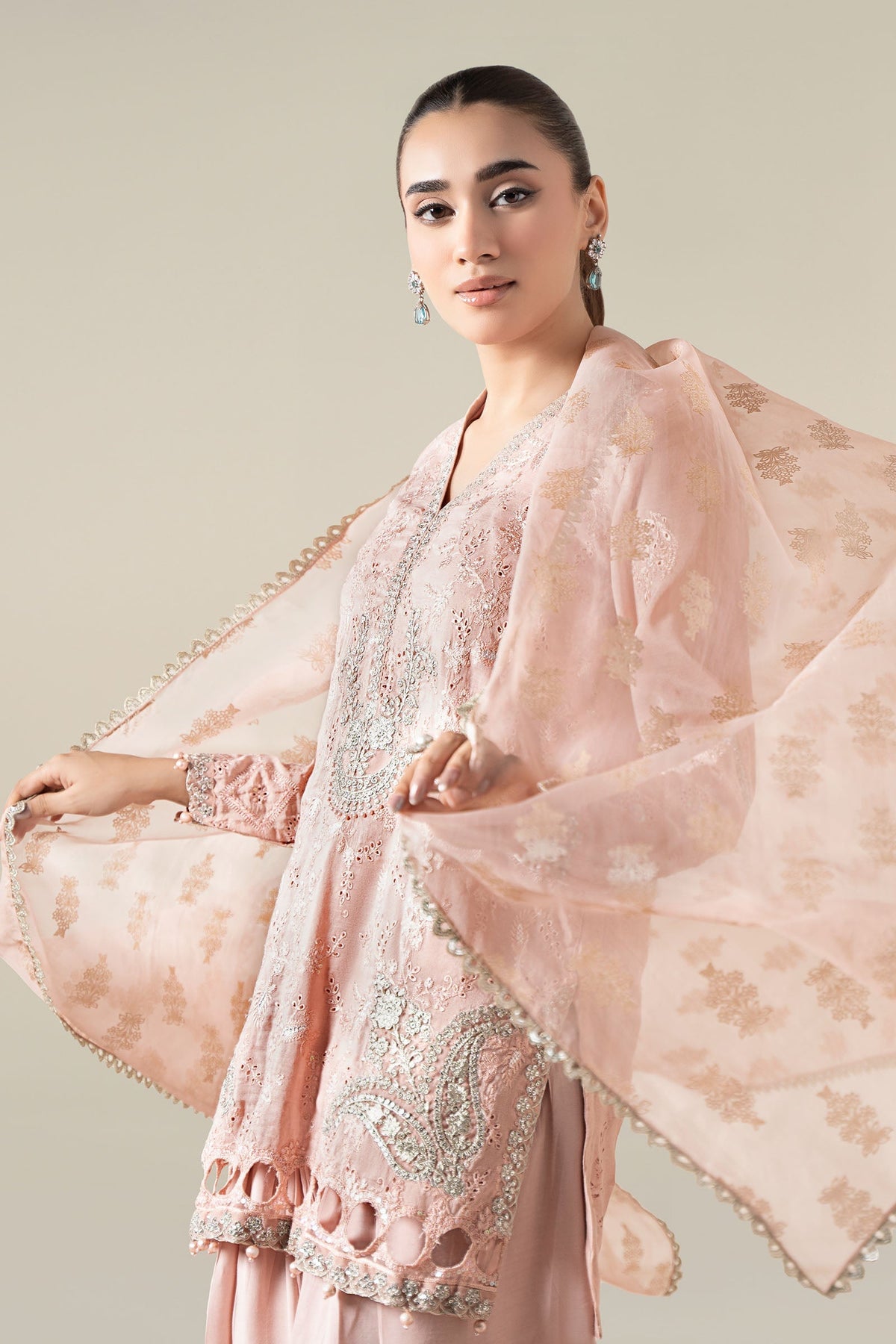 Maria B | Luxury Winter Pret 25 | DW-EA25-13-Peach-7