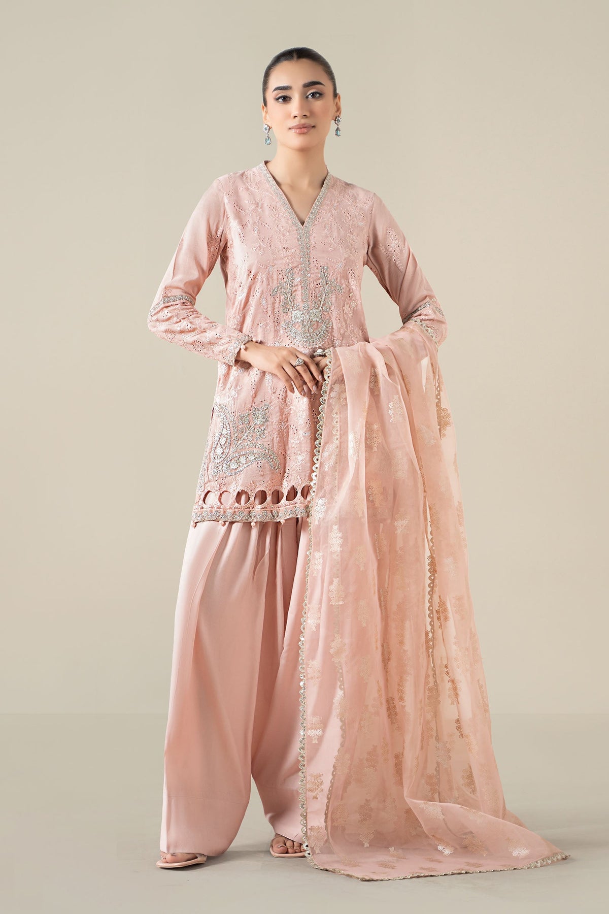 Maria B | Pre Fall 25 | Paper Cotton Suit 17 -  Maria B Ladies Clothes - Original Designer Dress - House of Maryam