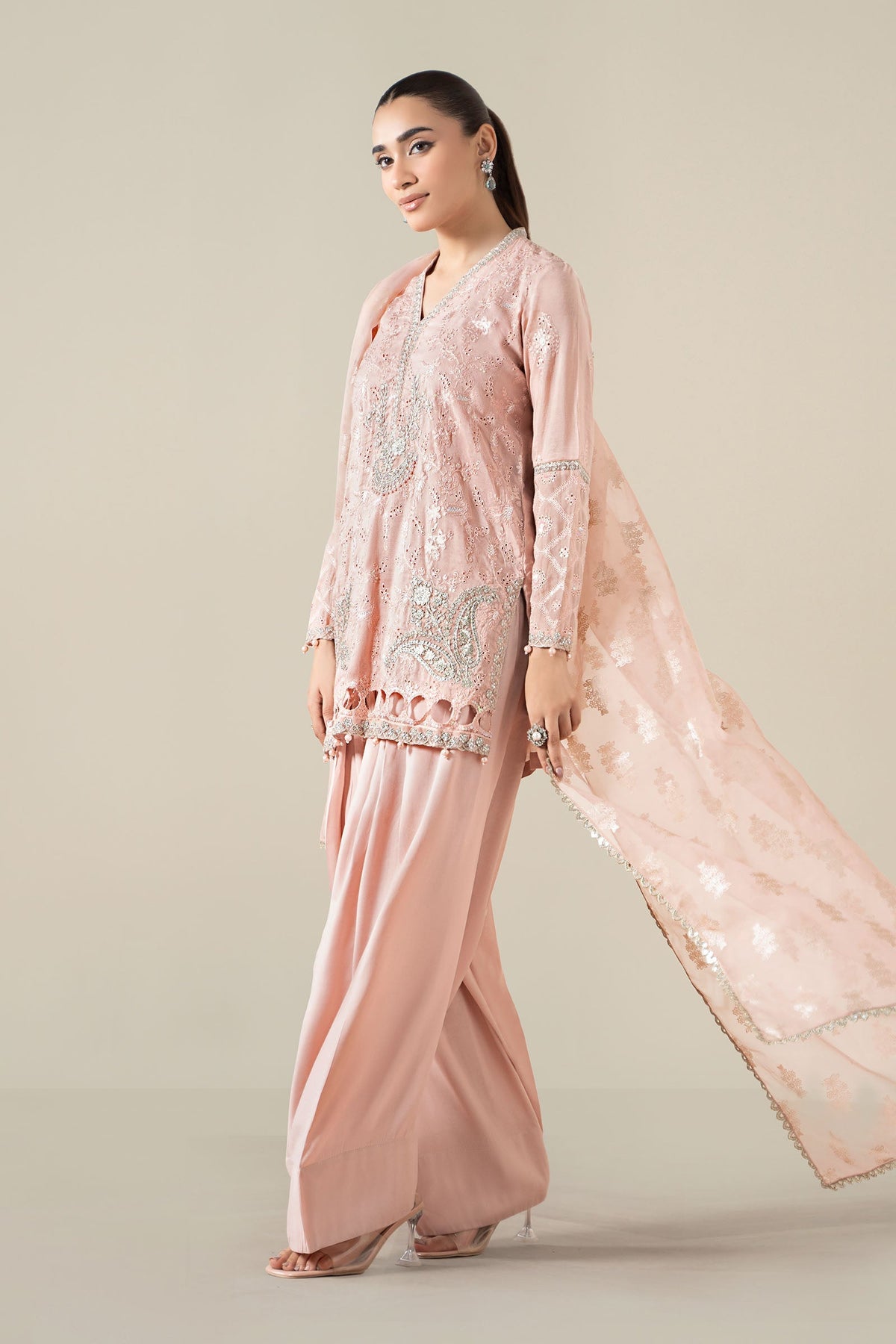 Maria B | Pre Fall 25 | Paper Cotton Suit 17 -  Maria B Ladies Clothes - Original Designer Dress - House of Maryam
