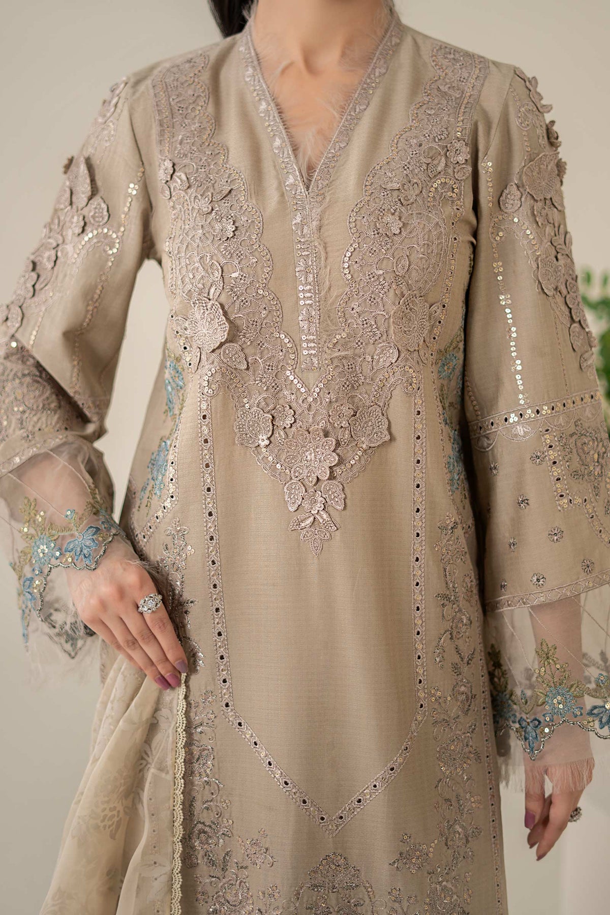 Maria B | Luxury Pret 25 | DW-EA25-16 -  Maria B Ladies Clothes - Original Designer Dress - House of Maryam