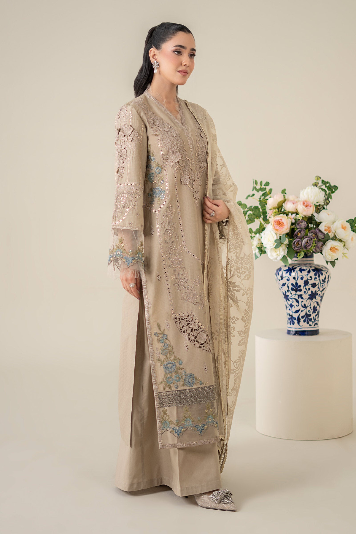 Maria B | Luxury Pret 25 | DW-EA25-16 -  Maria B Ladies Clothes - Original Designer Dress - House of Maryam
