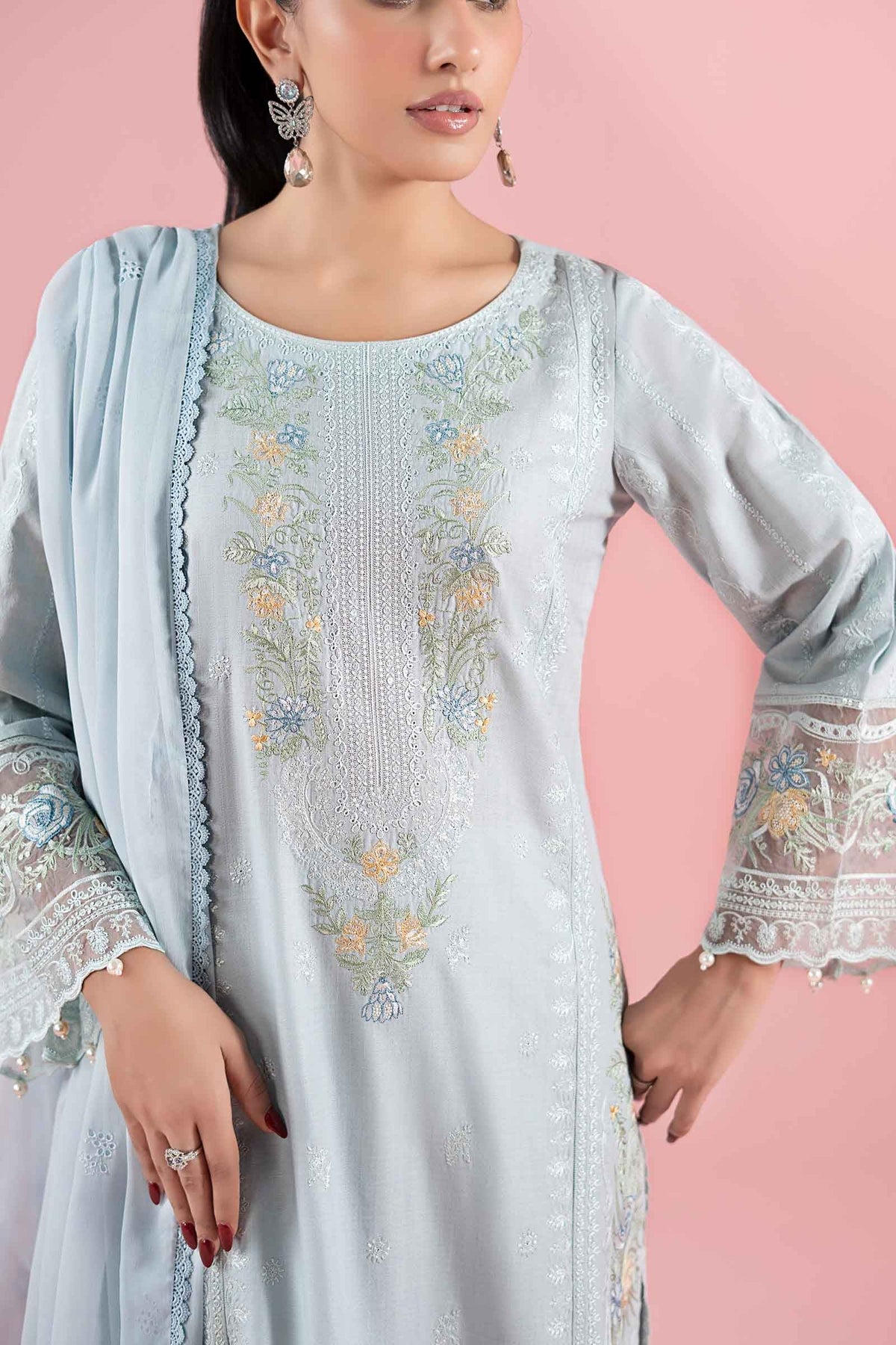 Maria B | Luxury Pret 25 | DW-EA25-25 -  Maria B Ladies Clothes - Original Designer Dress - House of Maryam