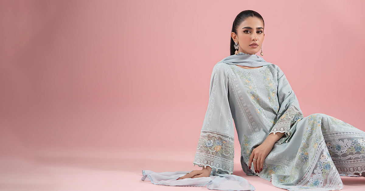Maria B | Luxury Pret 25 | DW-EA25-25 -  Maria B Ladies Clothes - Original Designer Dress - House of Maryam