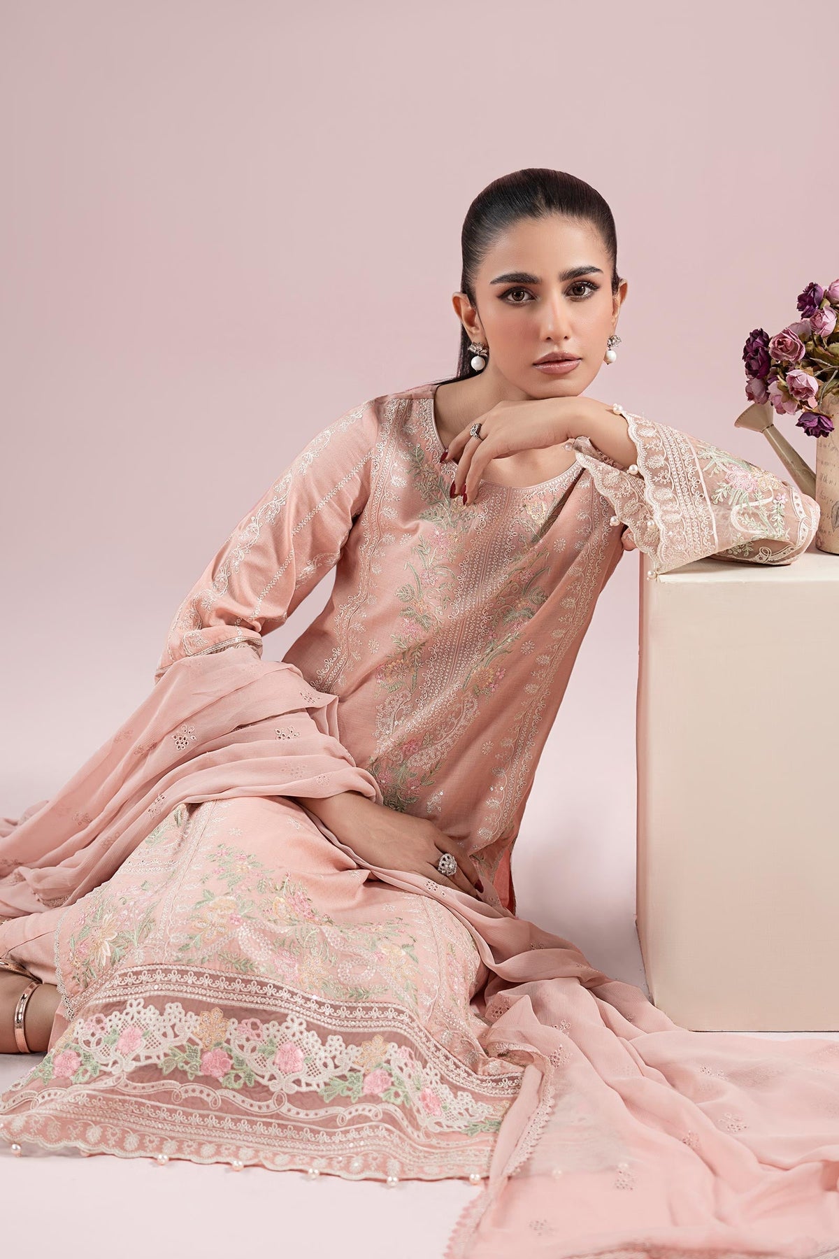 Maria B | Luxury Pret 25 | DW-EA25-25 -  Maria B Ladies Clothes - Original Designer Dress - House of Maryam