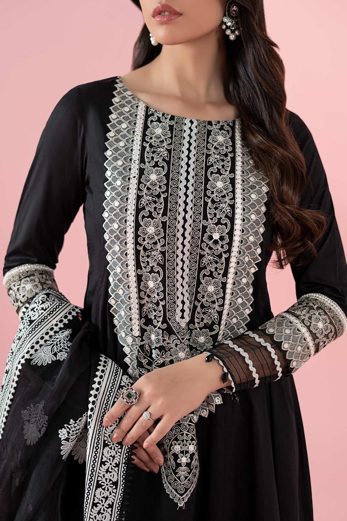 Maria B | Luxury Pret 25 | DW-EA25-37 -  Maria B Ladies Clothes - Original Designer Dress - House of Maryam