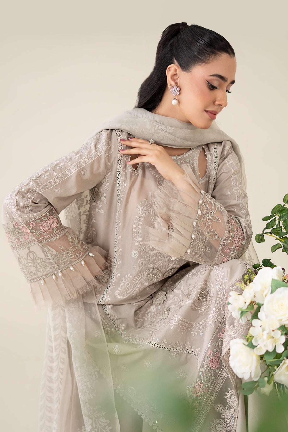 Maria B | Luxury Pret 25 | DW-EA25-57 -  Maria B Ladies Clothes - Original Designer Dress - House of Maryam