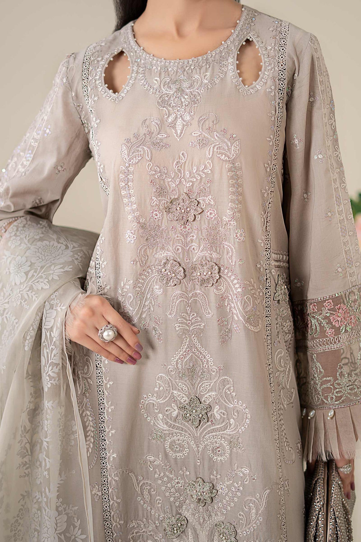 Maria B | Luxury Pret 25 | DW-EA25-57 -  Maria B Ladies Clothes - Original Designer Dress - House of Maryam
