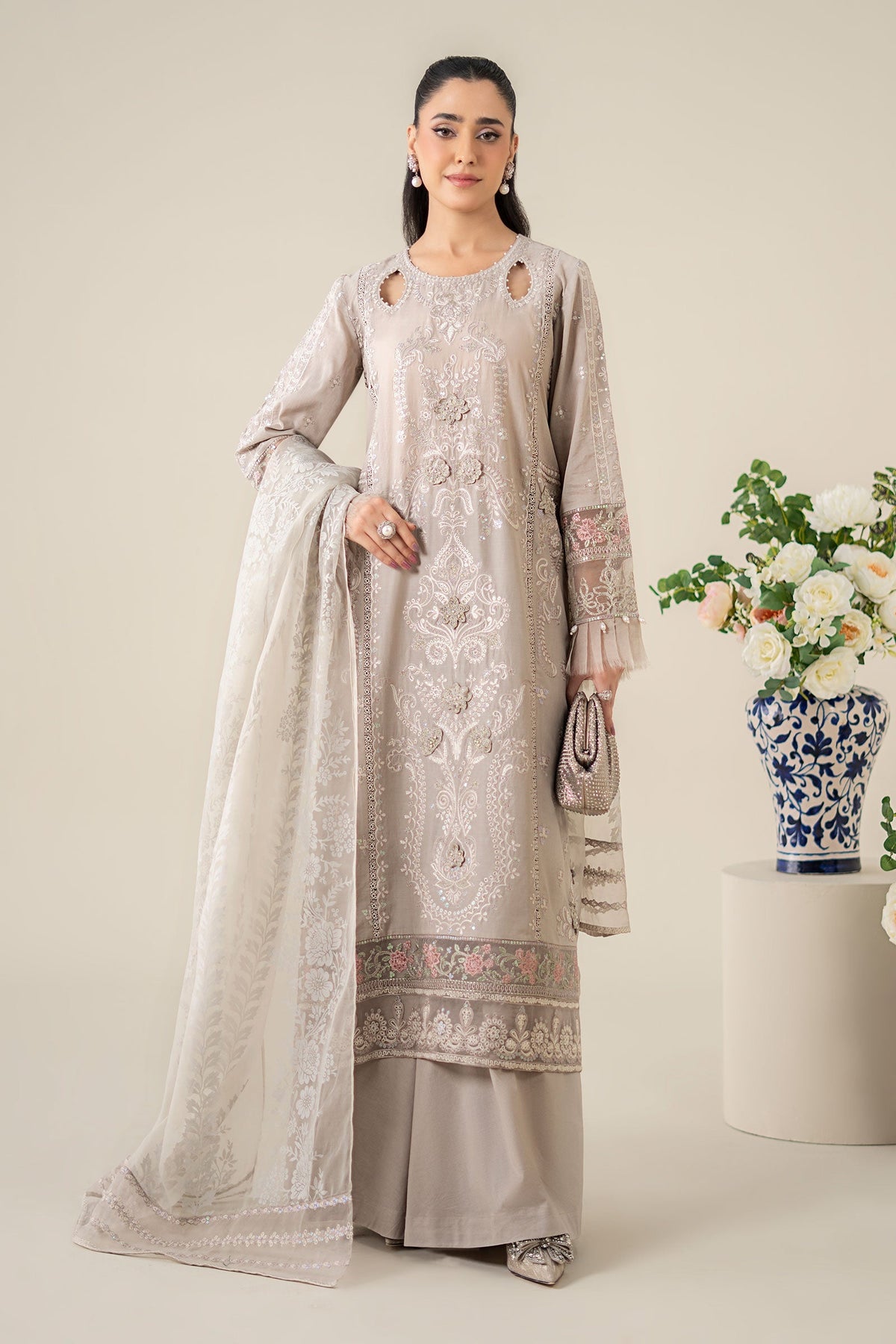Maria B | Luxury Pret 25 | DW-EA25-57 -  Maria B Ladies Clothes - Original Designer Dress - House of Maryam