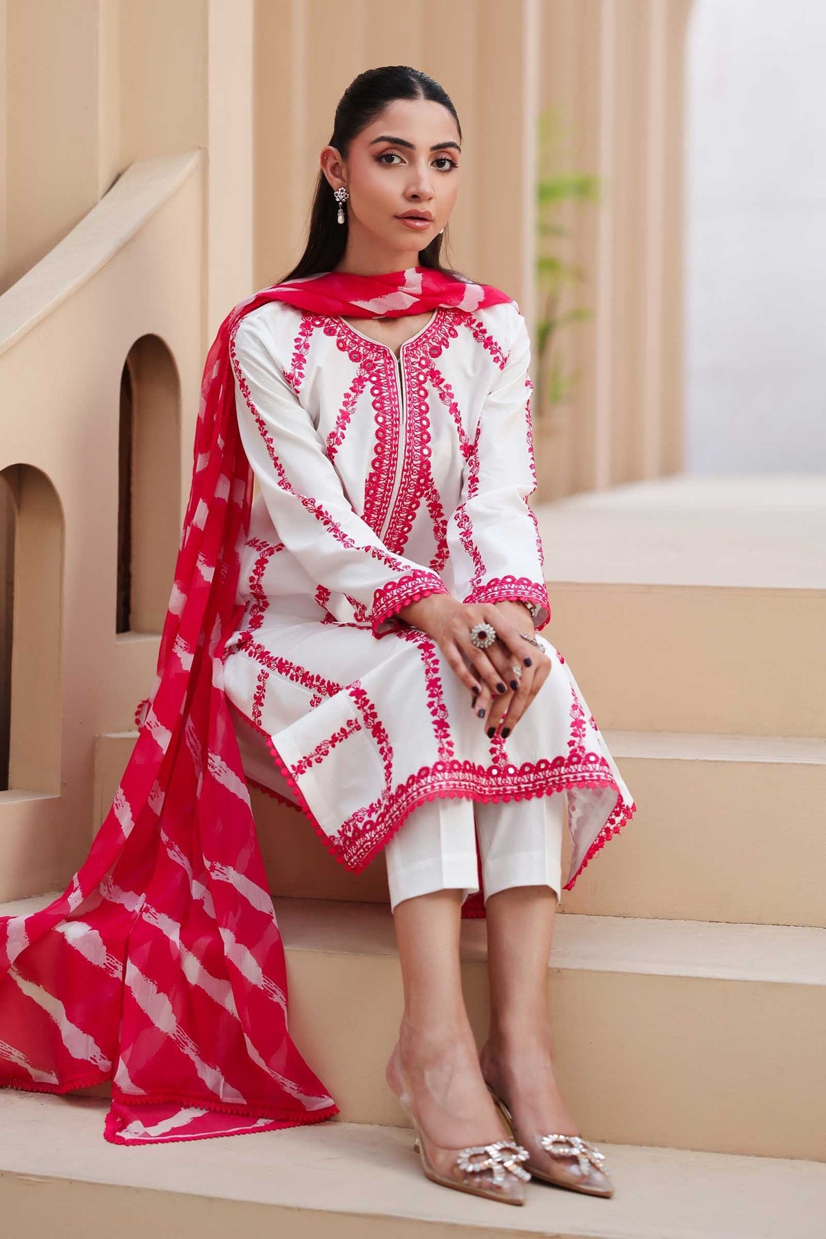 Maria B | Luxury Pret 25 | DW-EA25-60 -  Maria B Ladies Clothes - Original Designer Dress - House of Maryam