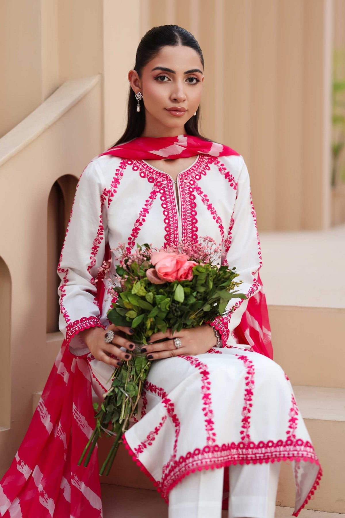Maria B | Luxury Pret 25 | DW-EA25-60 -  Maria B Ladies Clothes - Original Designer Dress - House of Maryam