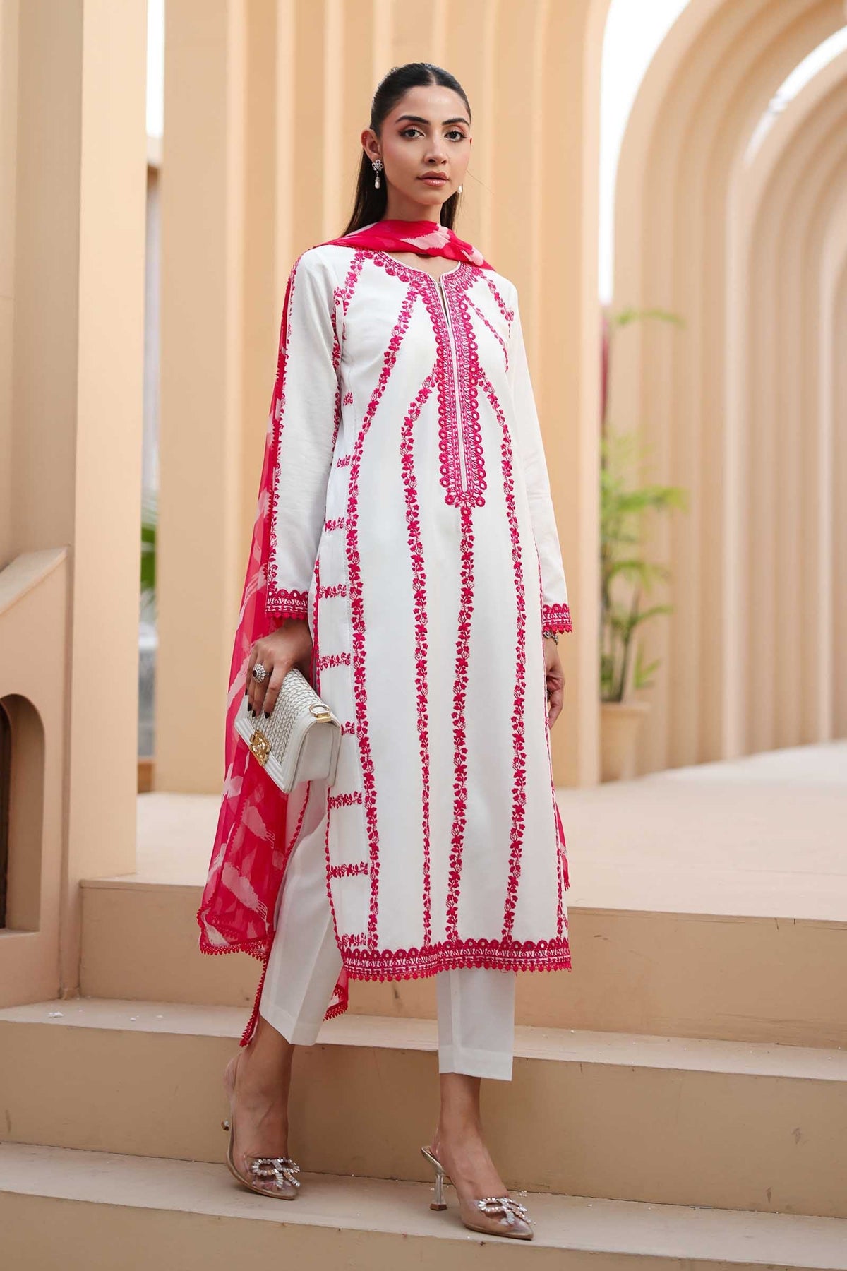 Maria B | Luxury Pret 25 | DW-EA25-60 -  Maria B Ladies Clothes - Original Designer Dress - House of Maryam
