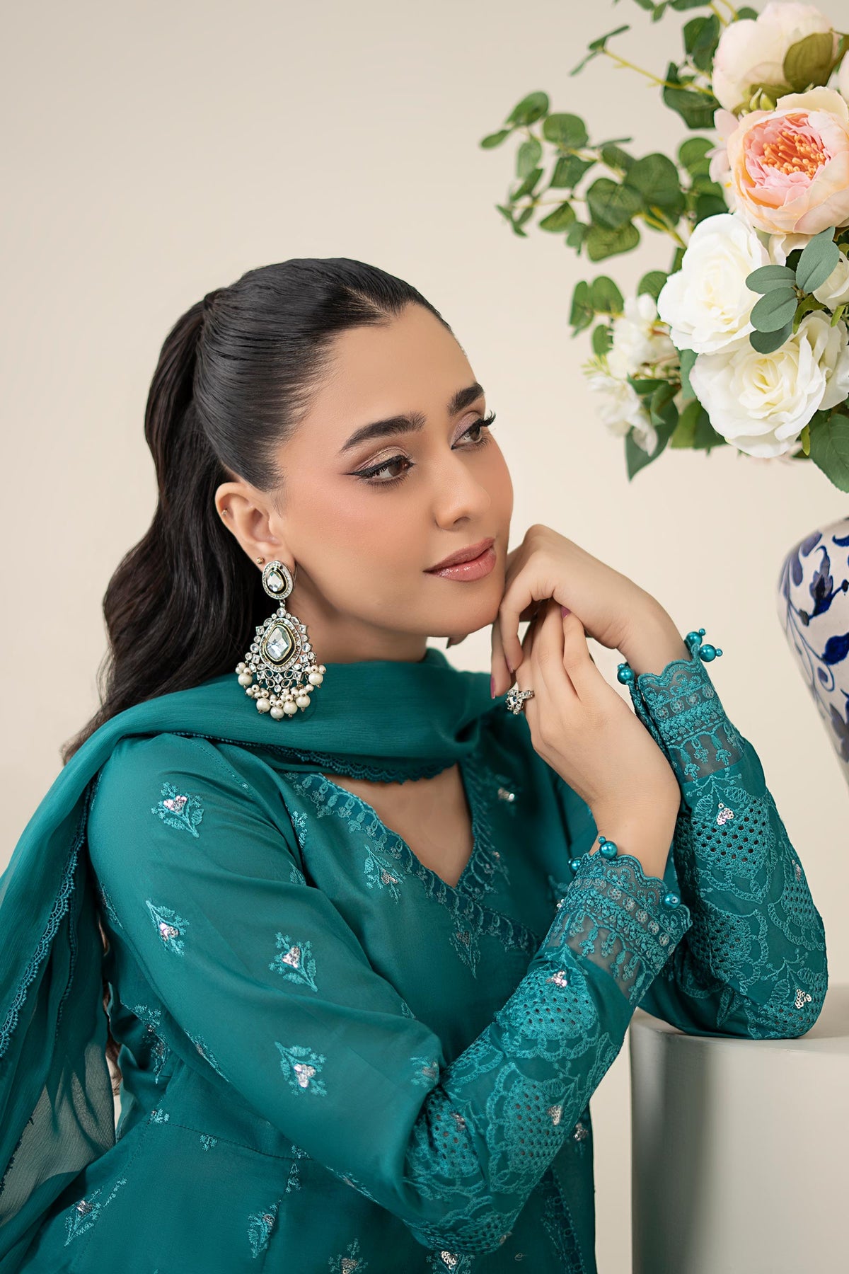 Maria B | Luxury Pret 25 | DW-EA25-61 -  Maria B Ladies Clothes - Original Designer Dress - House of Maryam