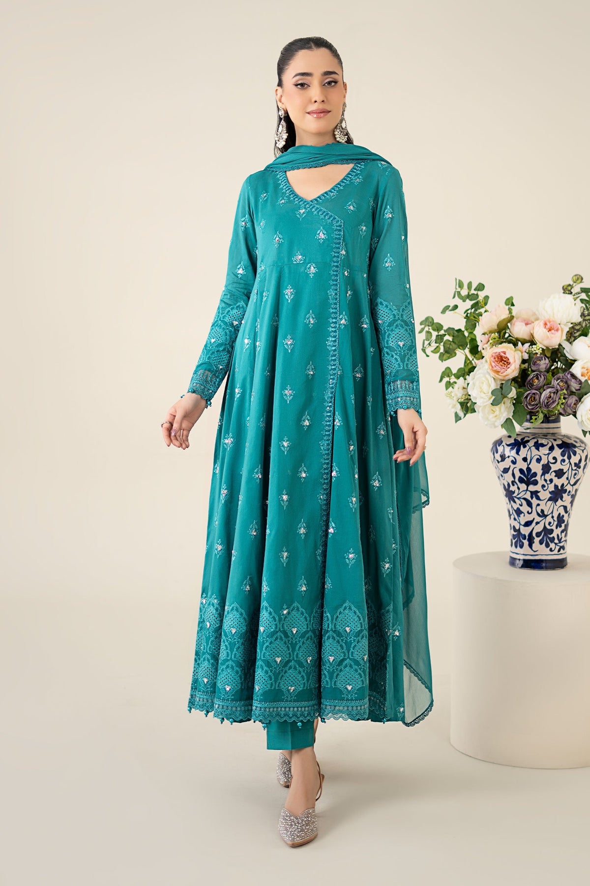Maria B | Luxury Pret 25 | DW-EA25-61 -  Maria B Ladies Clothes - Original Designer Dress - House of Maryam