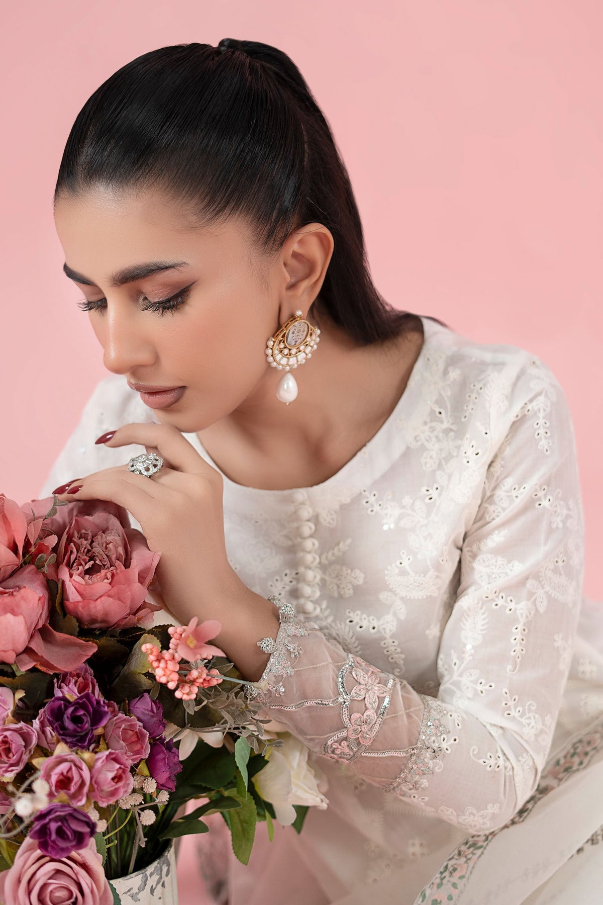 Maria B | Luxury Pret 25 | DW-EA25-65 -  Maria B Ladies Clothes - Original Designer Dress - House of Maryam