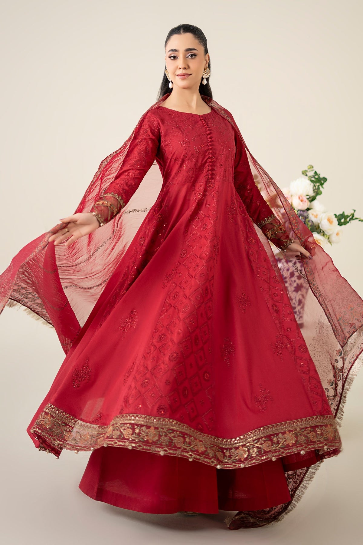 Maria B | Luxury Pret 25 | DW-EA25-65 -  Maria B Ladies Clothes - Original Designer Dress - House of Maryam