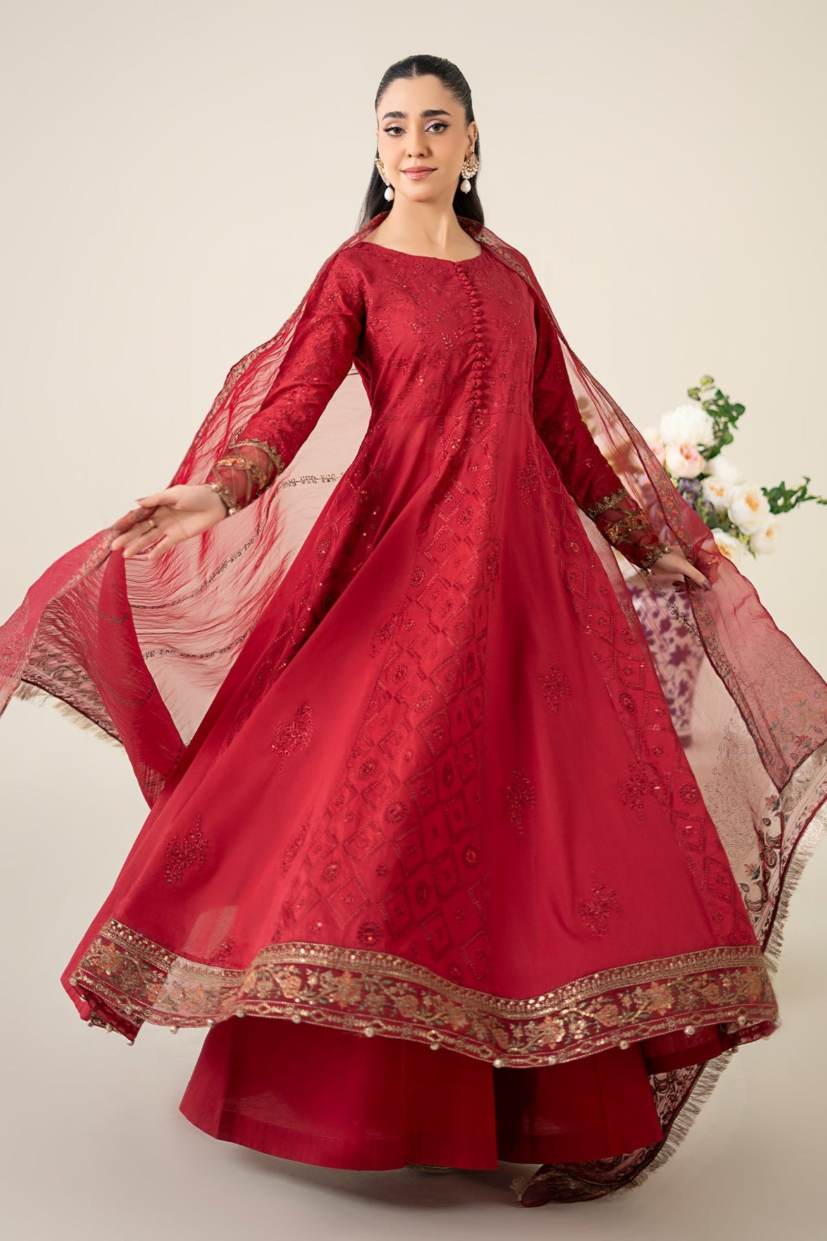 Maria B | Luxury Pret 25 | DW-EA25-65 -  Maria B Ladies Clothes - Original Designer Dress - House of Maryam