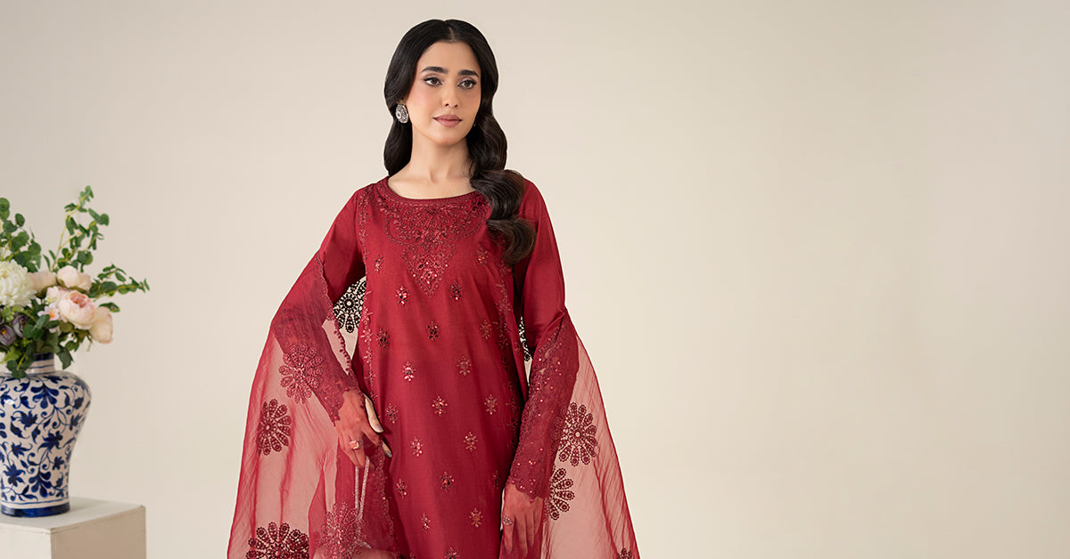 Maria B | Luxury Pret 25 | DW-EA25-68 -  Maria B Ladies Clothes - Original Designer Dress - House of Maryam