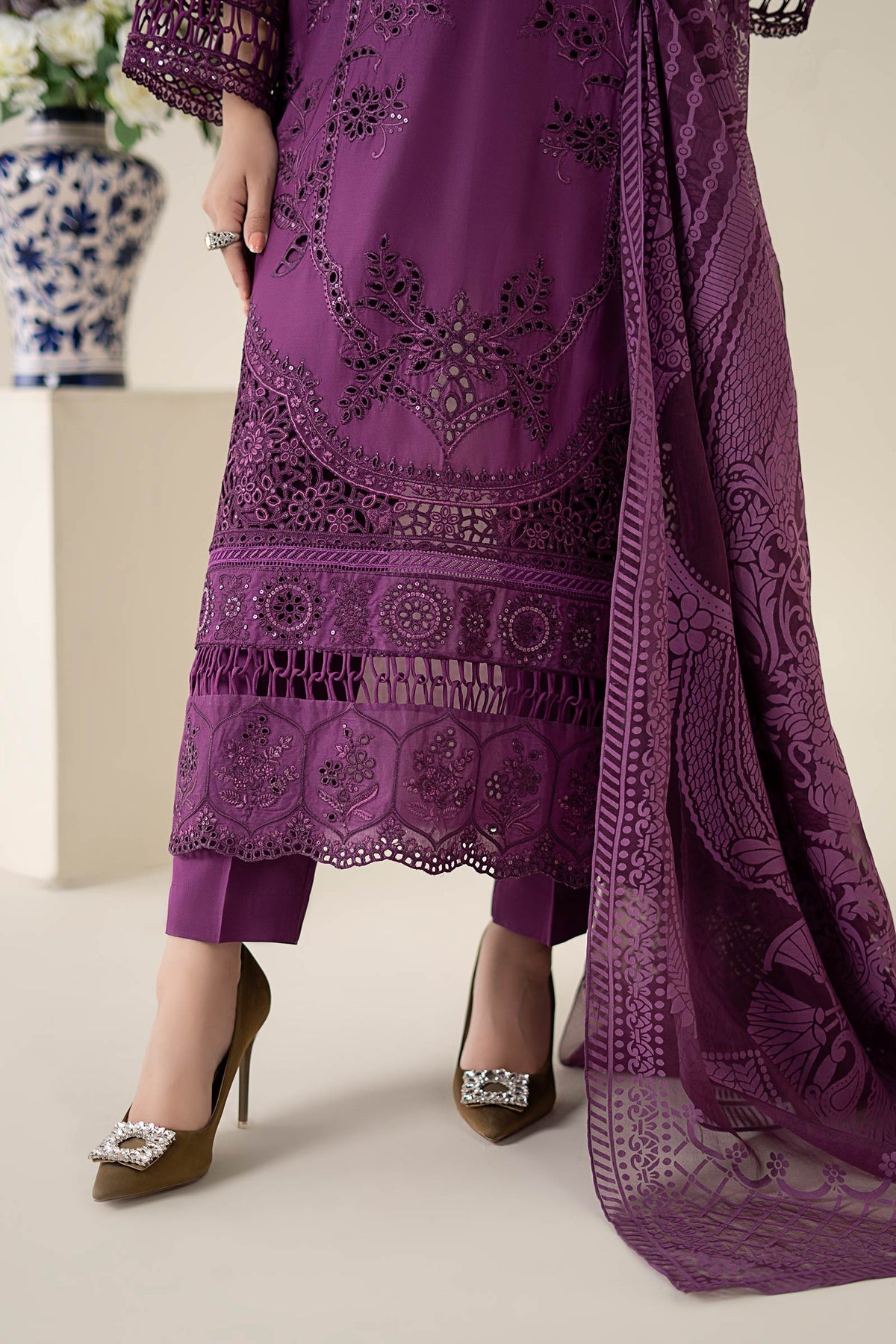 Maria B | Luxury Pret 25 | DW-EA25-74 -  Maria B Ladies Clothes - Original Designer Dress - House of Maryam